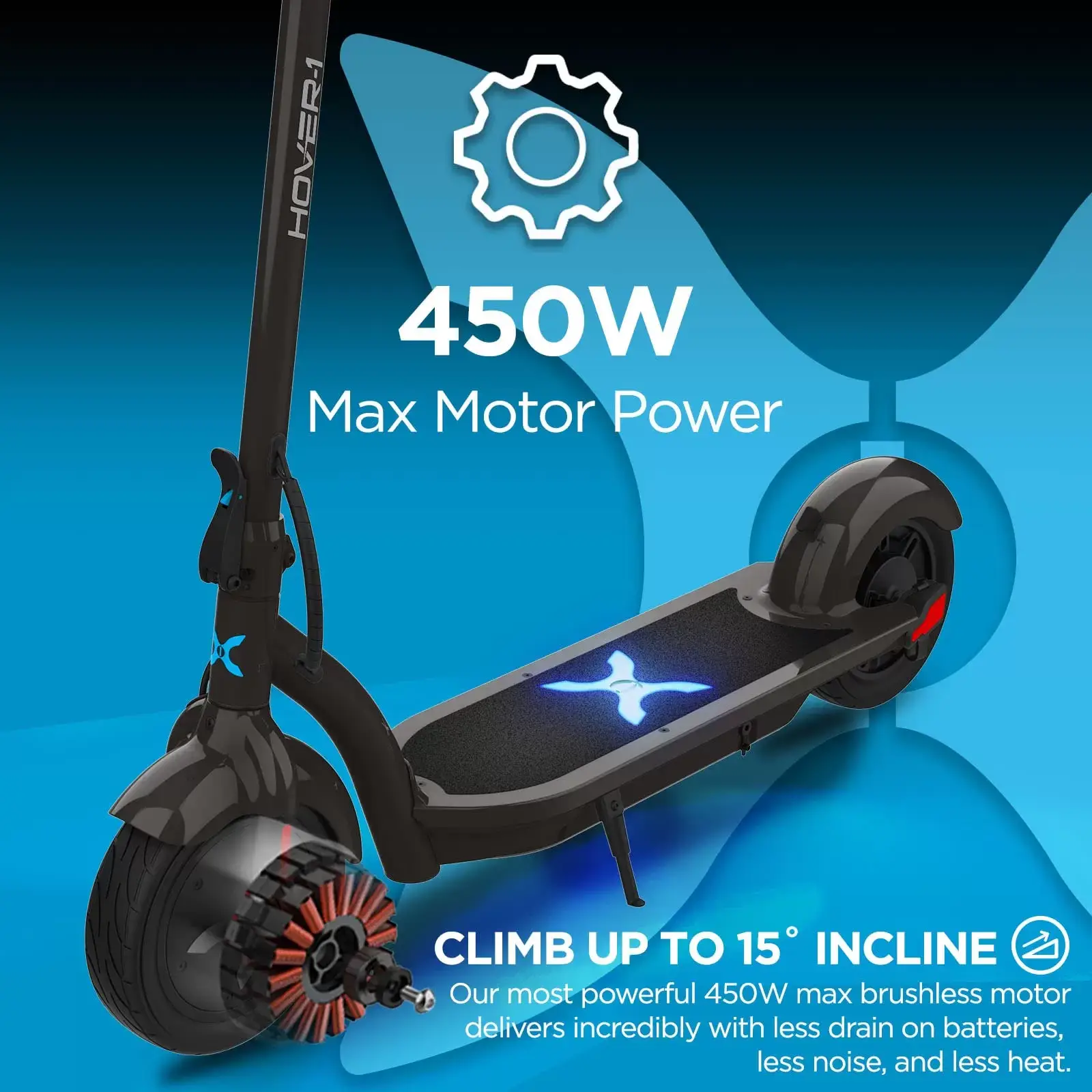 Alpha Electric Scooter | 18MPH, 12M Range, 5HR Charge, LCD Display, 10 Inch High-Grip Tires, 264LB Max Weight, Cert. & Tested - Safe for Kids, Teens & Adults
