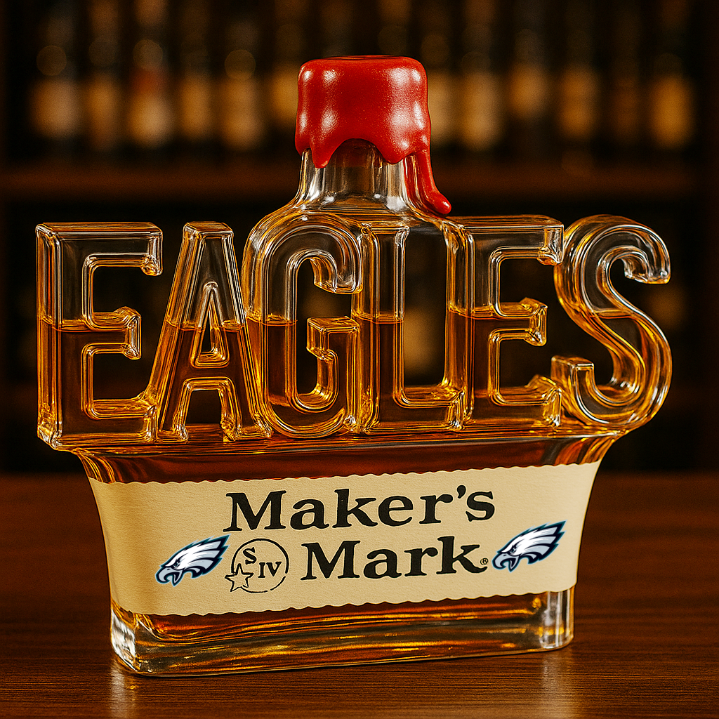 Philadelphia Eagles Whiskey Bottle