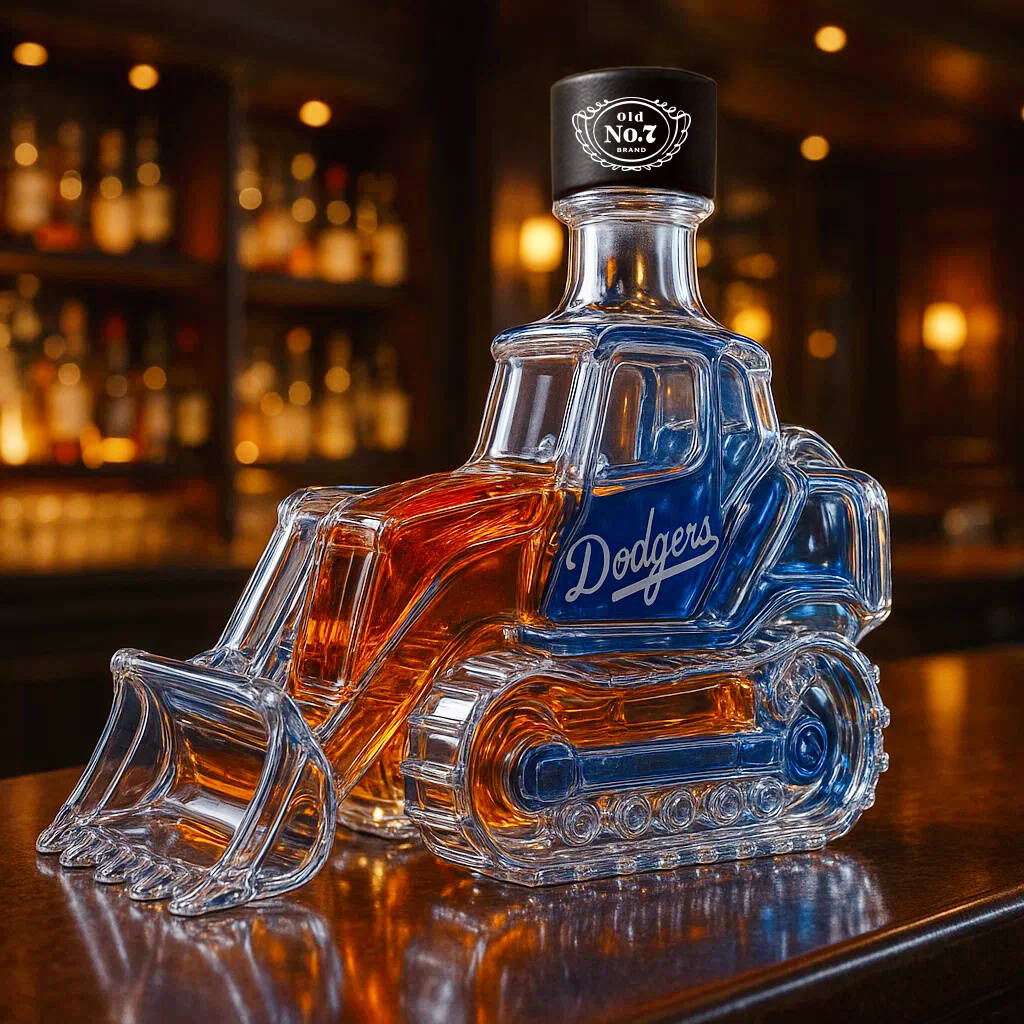 Los Angeles Dodgers Excavator Whiskey Bottle