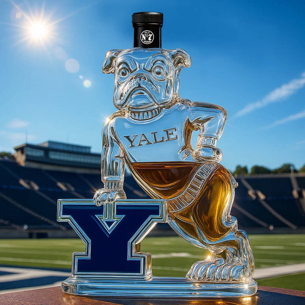 Yale Bulldogs Whisky Bottle