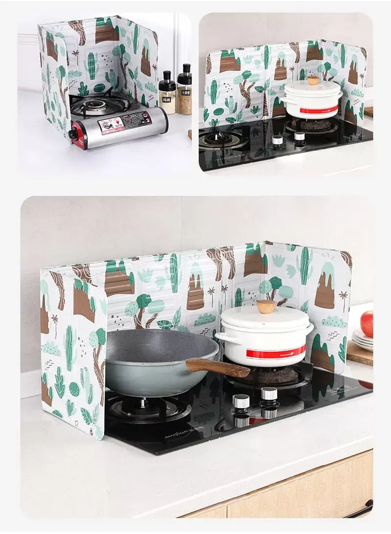 Aluminum Foldable Kitchen Gas Stove Baffle Plate