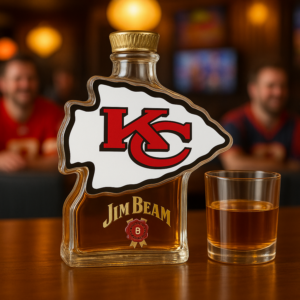 Kansas Chiefs Whiskey Bottle