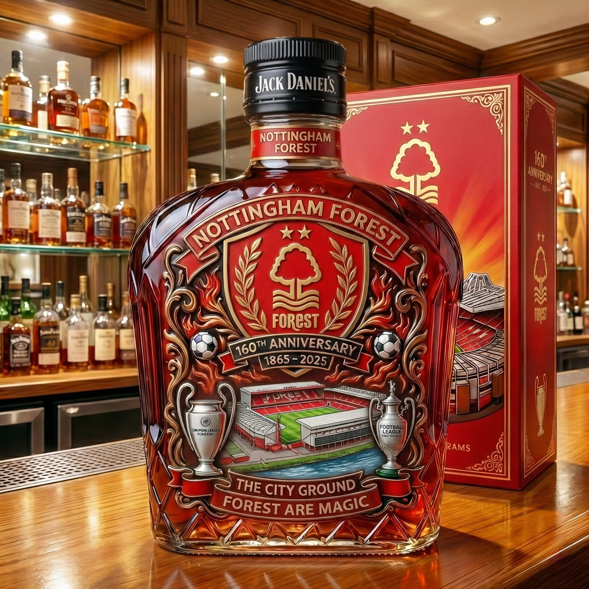 Nottingham Forest Football Club 160th Anniversary Commemorative Whisky Bottle
