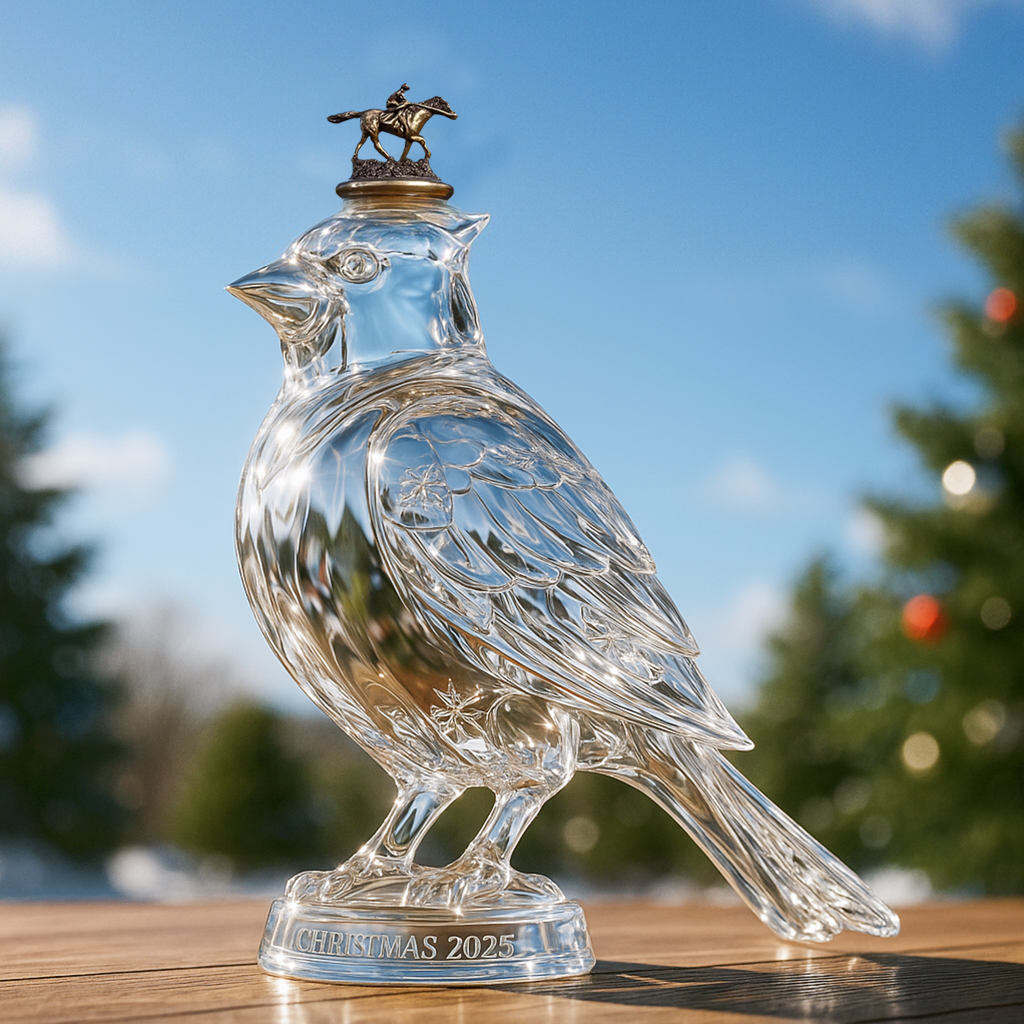 Christmas Cardinal Limited Edition Whiskey Bottle