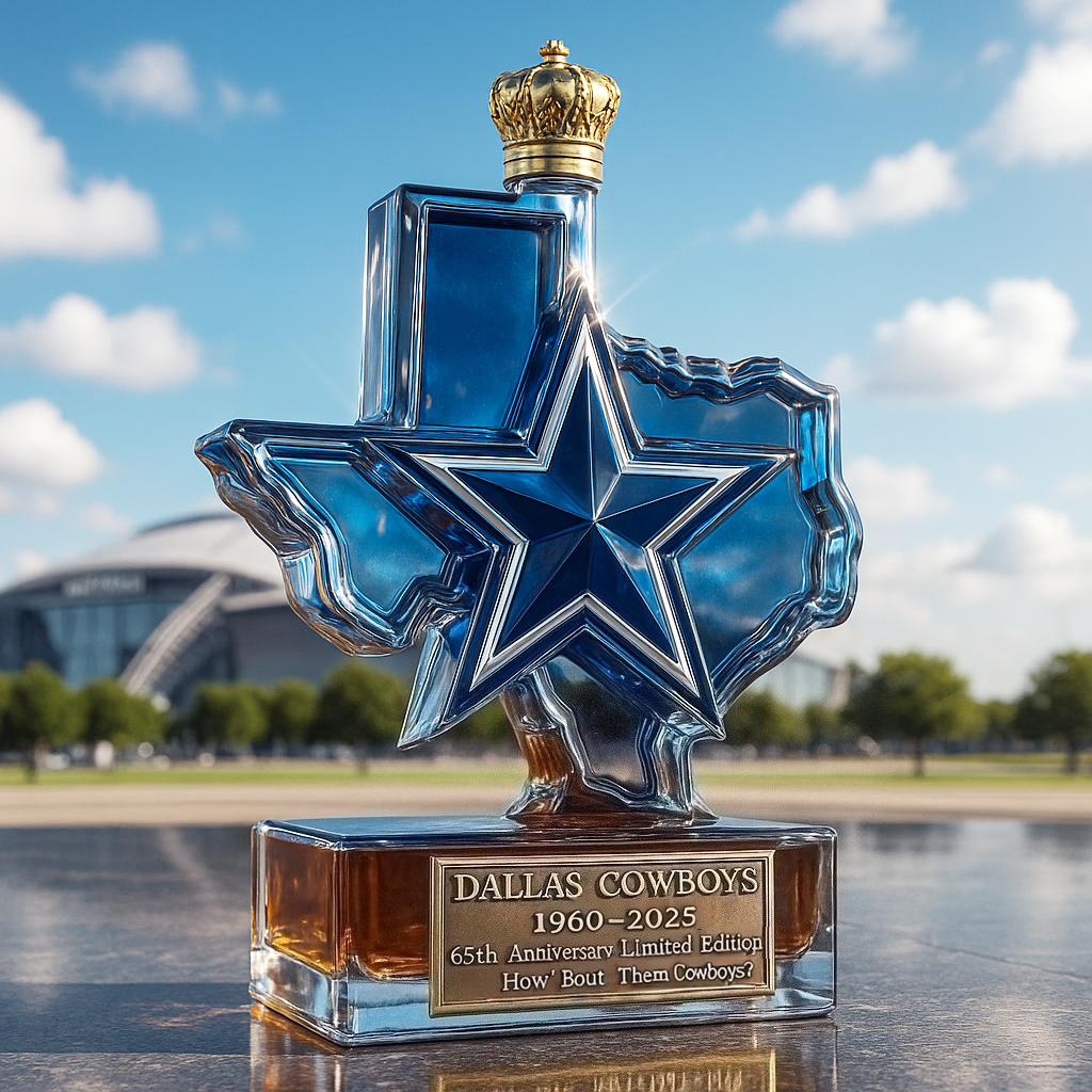 Dallas Cowboys 65th Anniversary Limited Edition Whiskey Bottle