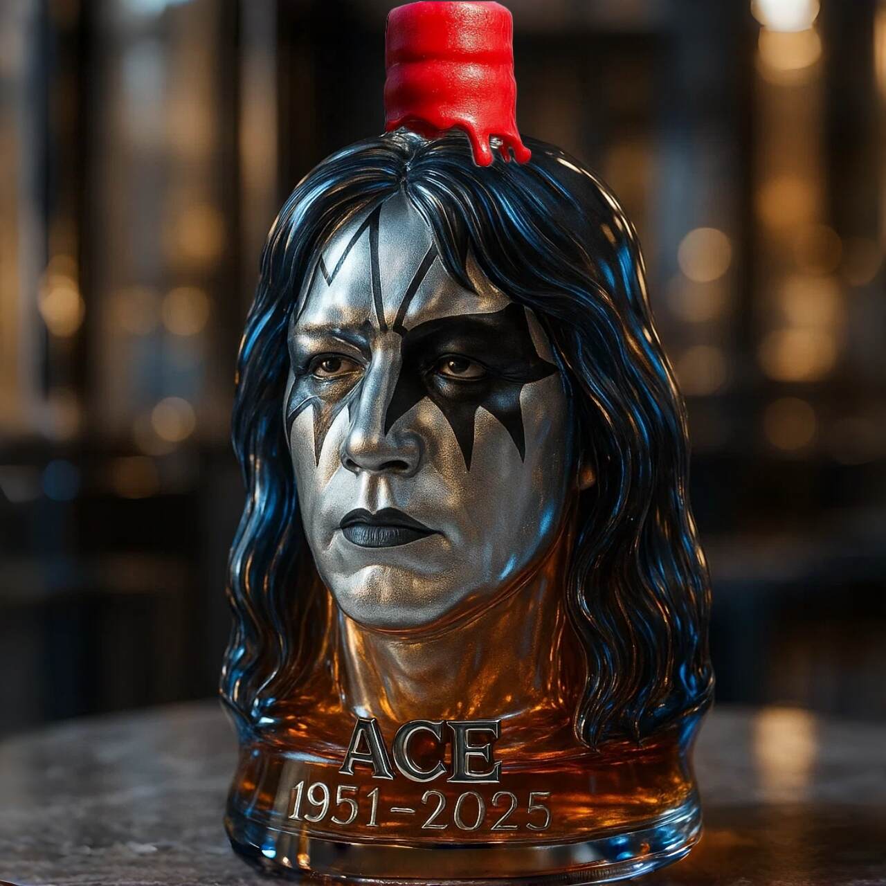 Ace Frehley Commemorative Whisky Bottle