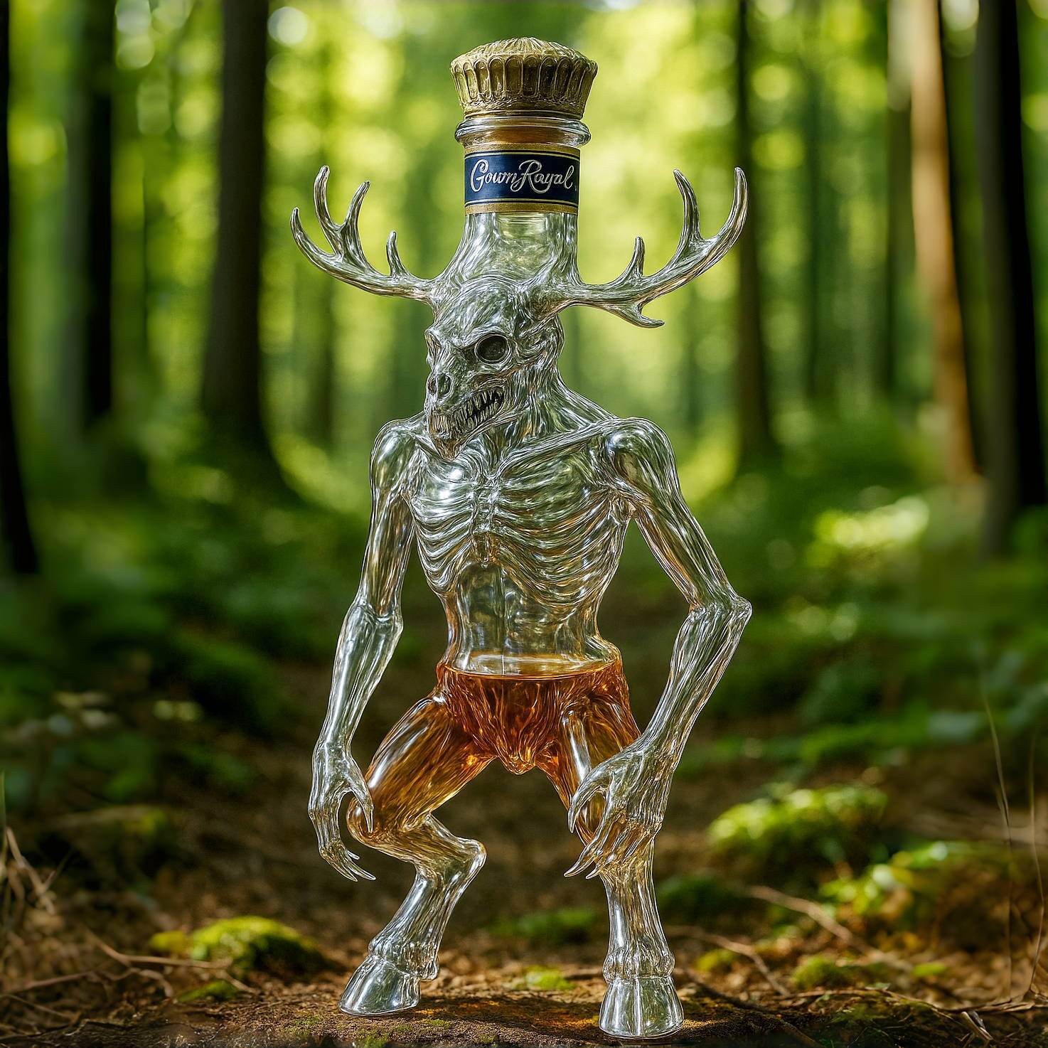 Wendigo whiskey bottle