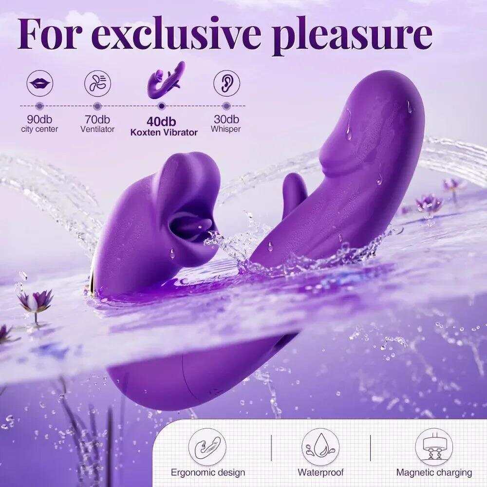 Tongue-Licking & Flapping Vibrator – G-Spot, Clitoral & Anal Stimulator for Women