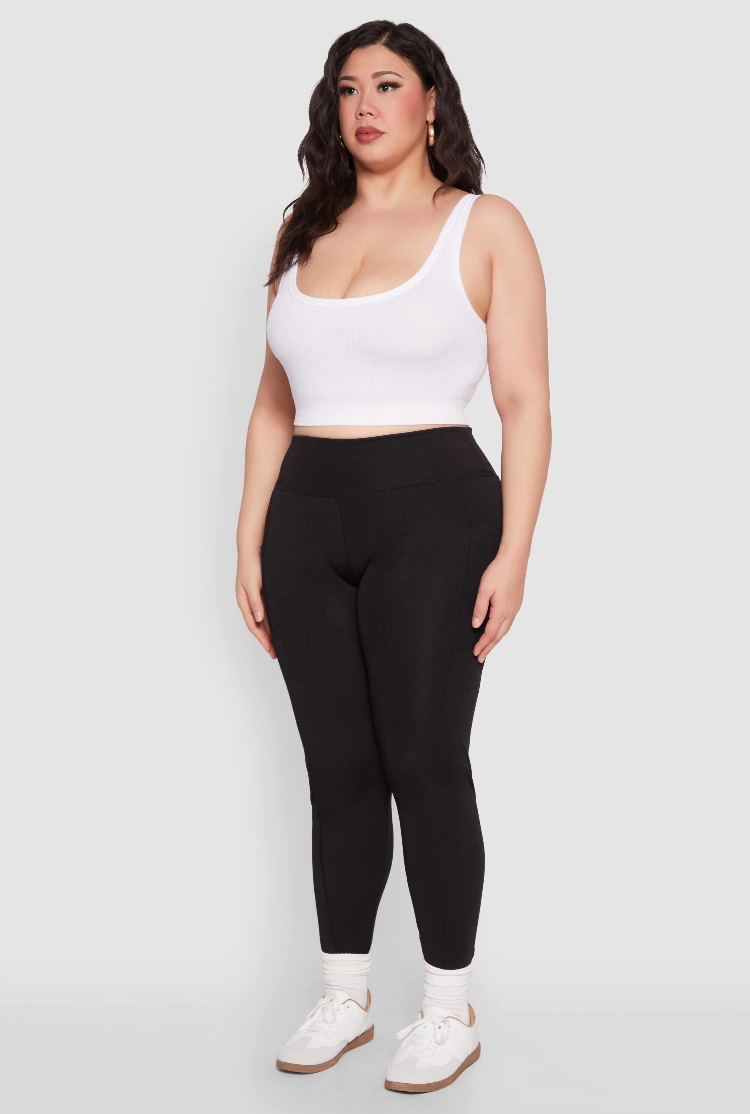 Plus Size Side Pocket Leggings