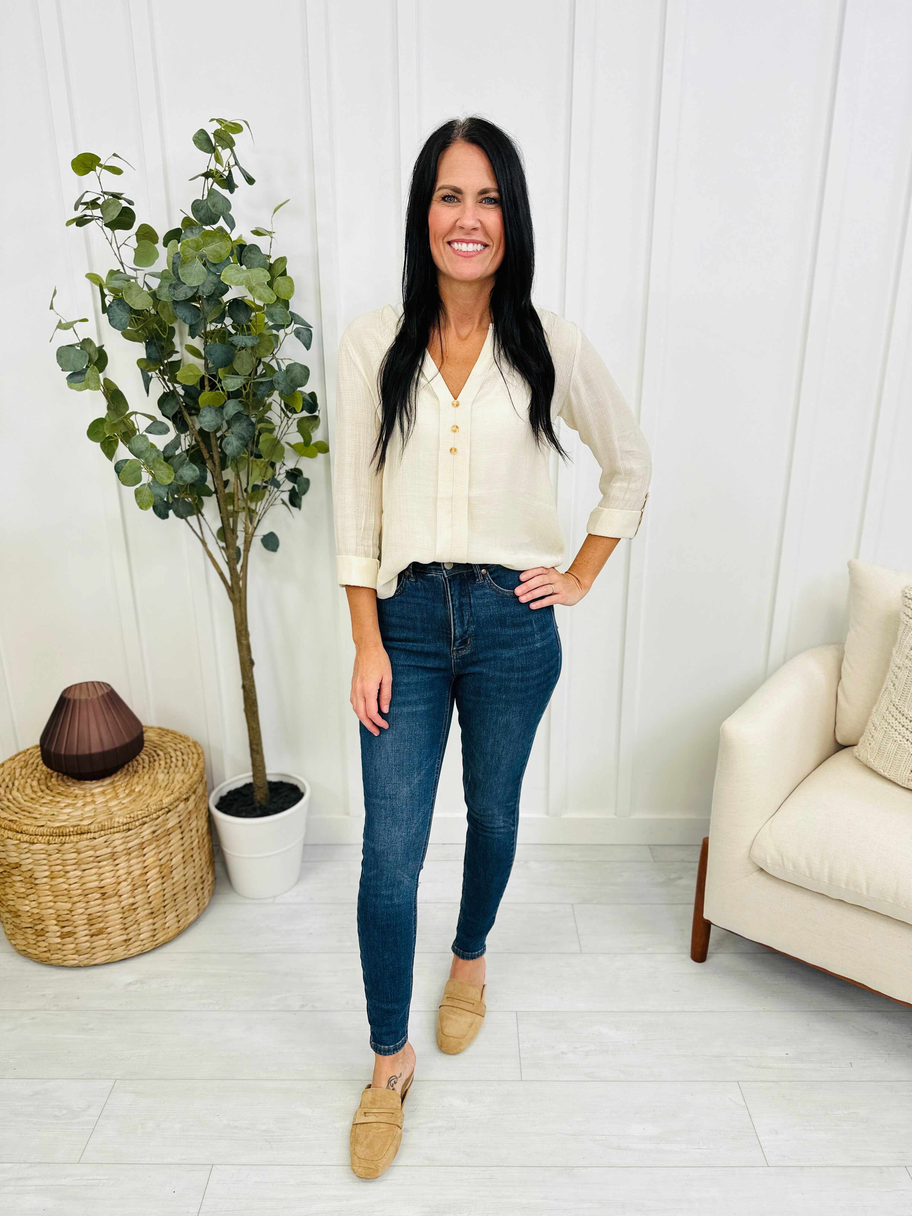 REG/CURVY Triple Trouble Tummy Control and Butt Lifting Skinny Jeans