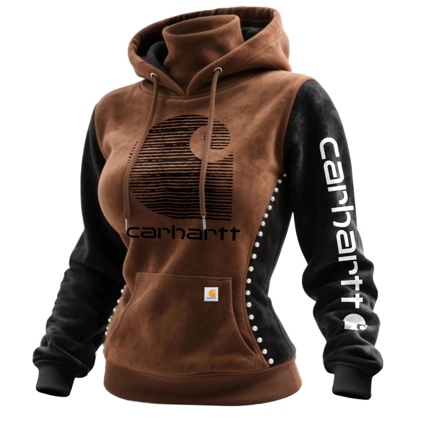 Stylish Two-Tone Hoodie with Unique Logo Design for Everyday Wear