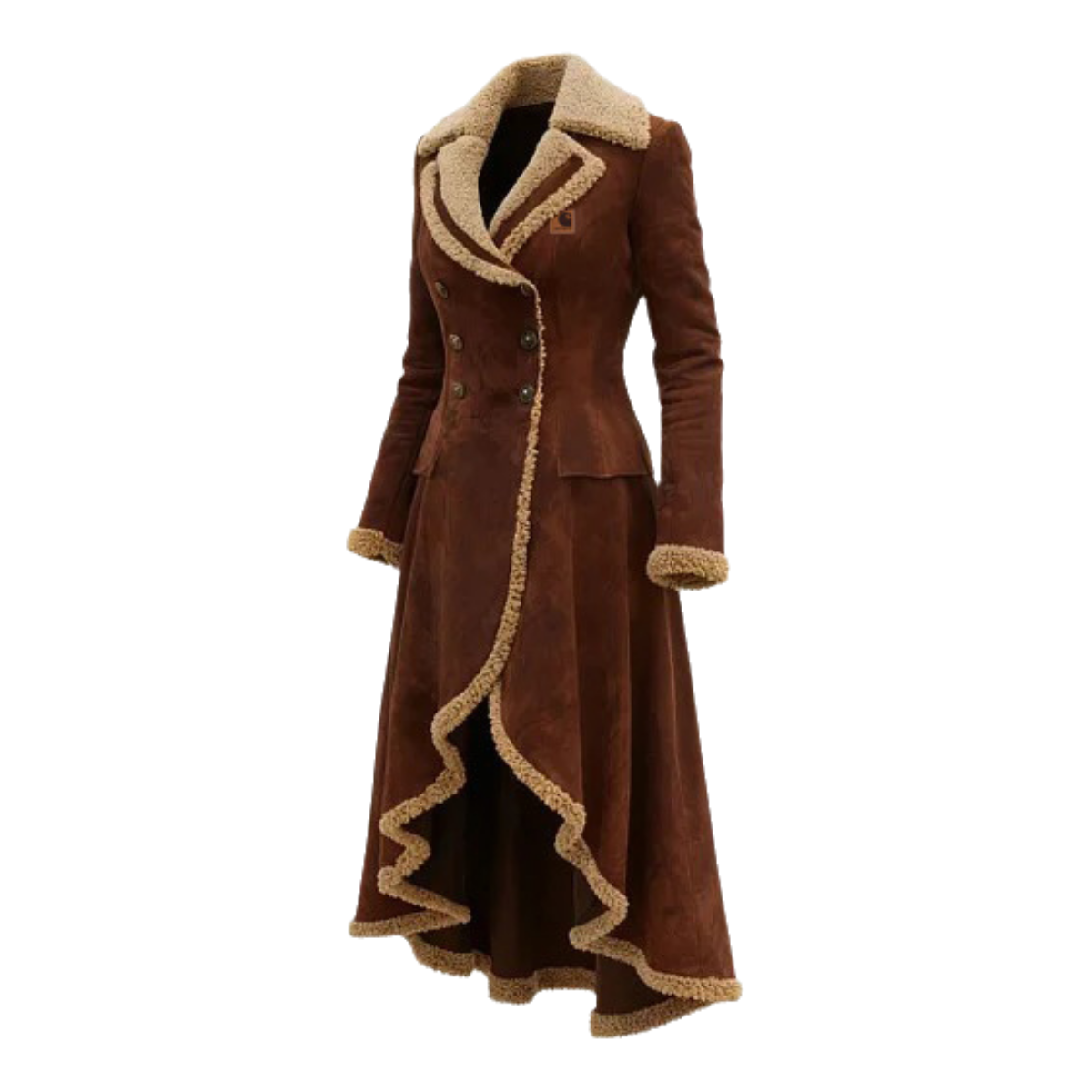 Stylish Shearling-Trimmed Jacket for Winter Outdoors