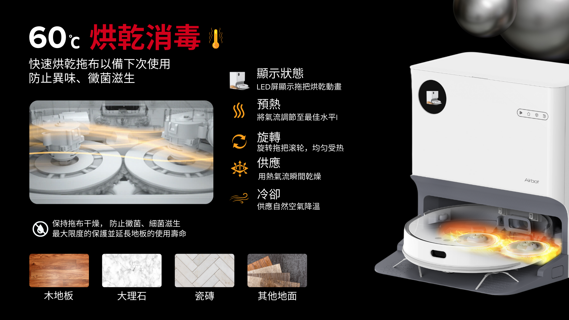 Airbot L107s Ultra 6000Pa 自動清洗熱風乾燥