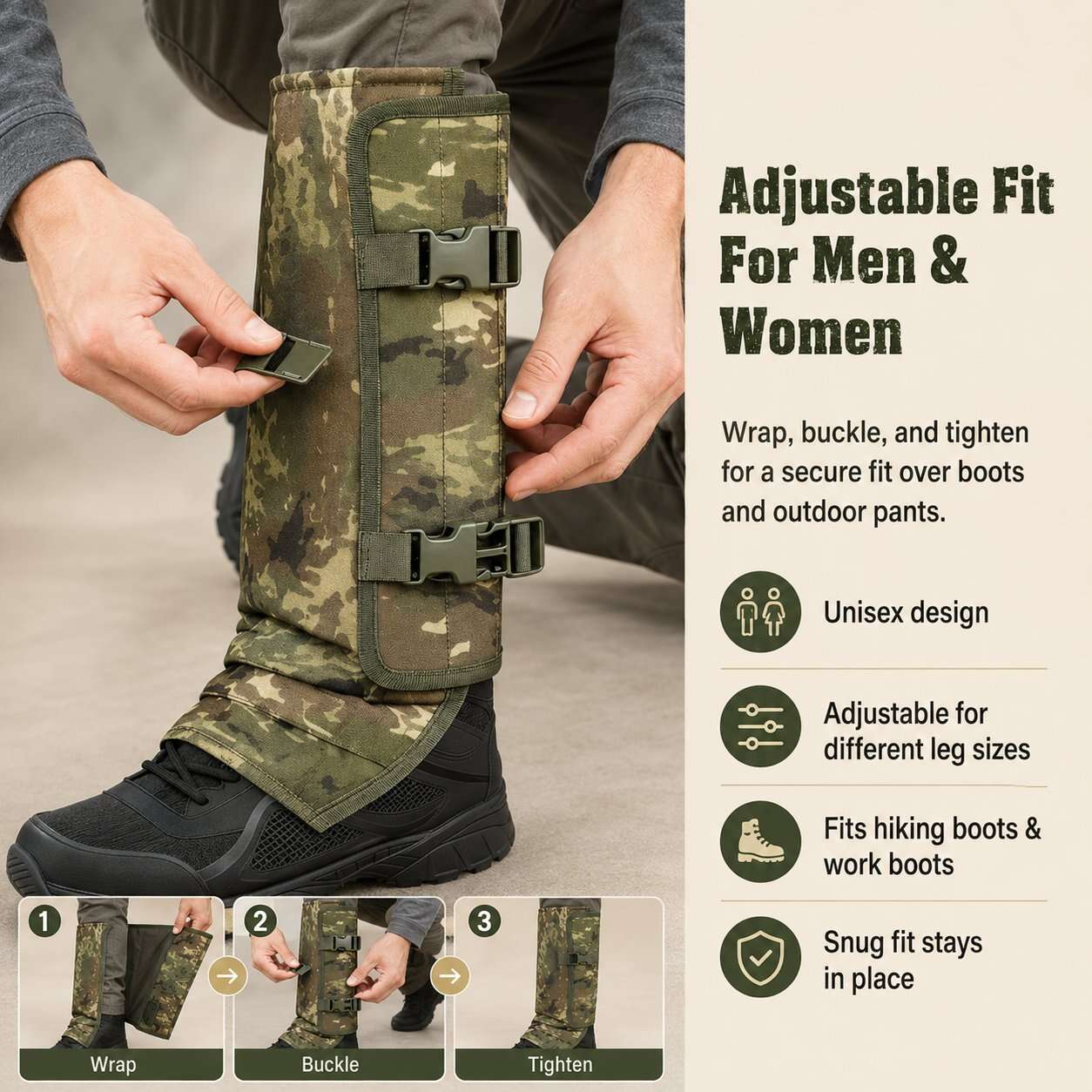 🌿 Snake-Resistant Outdoor Leg Gaiters