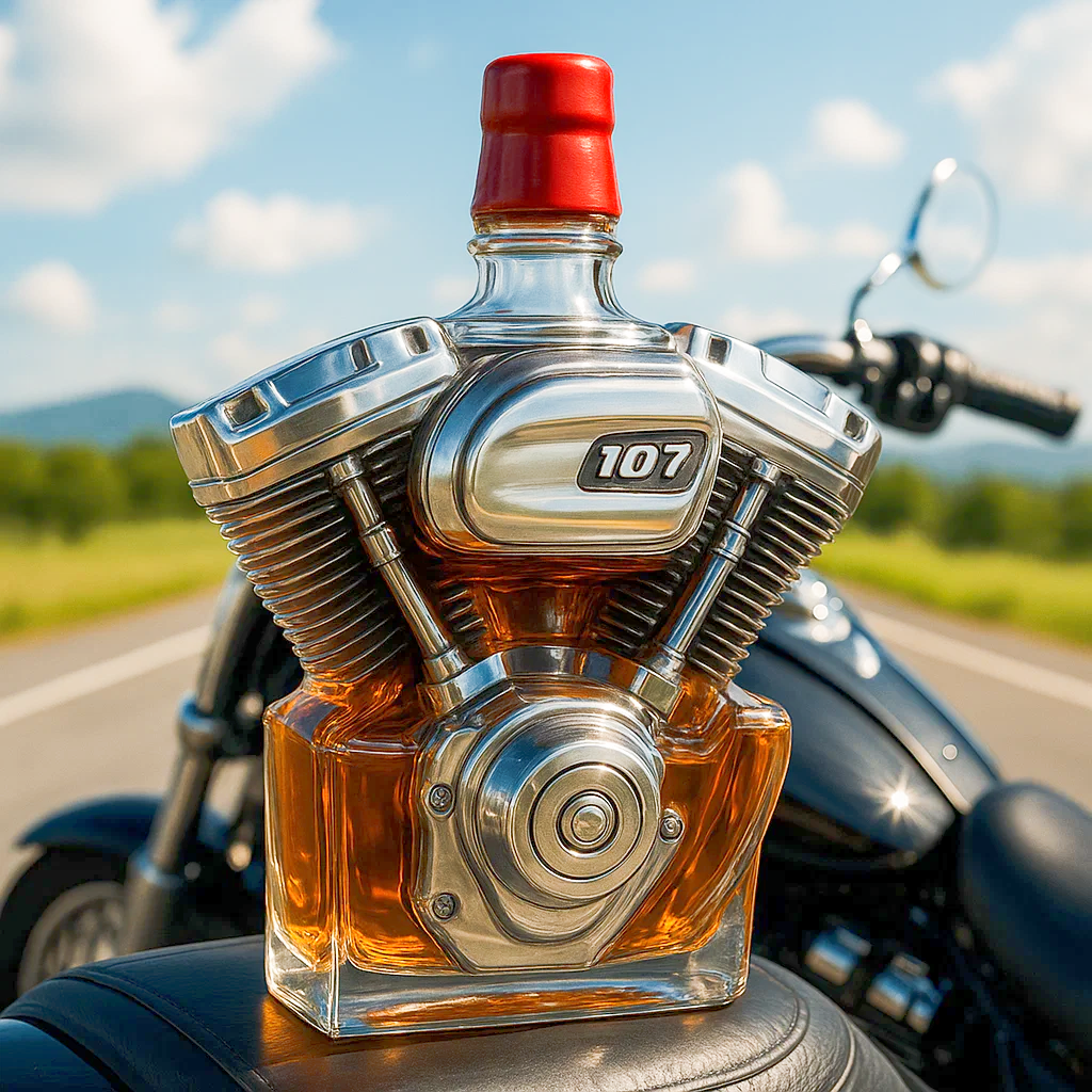 Harley 107 Engine Whiskey Bottle – Full-Throttle Elegance