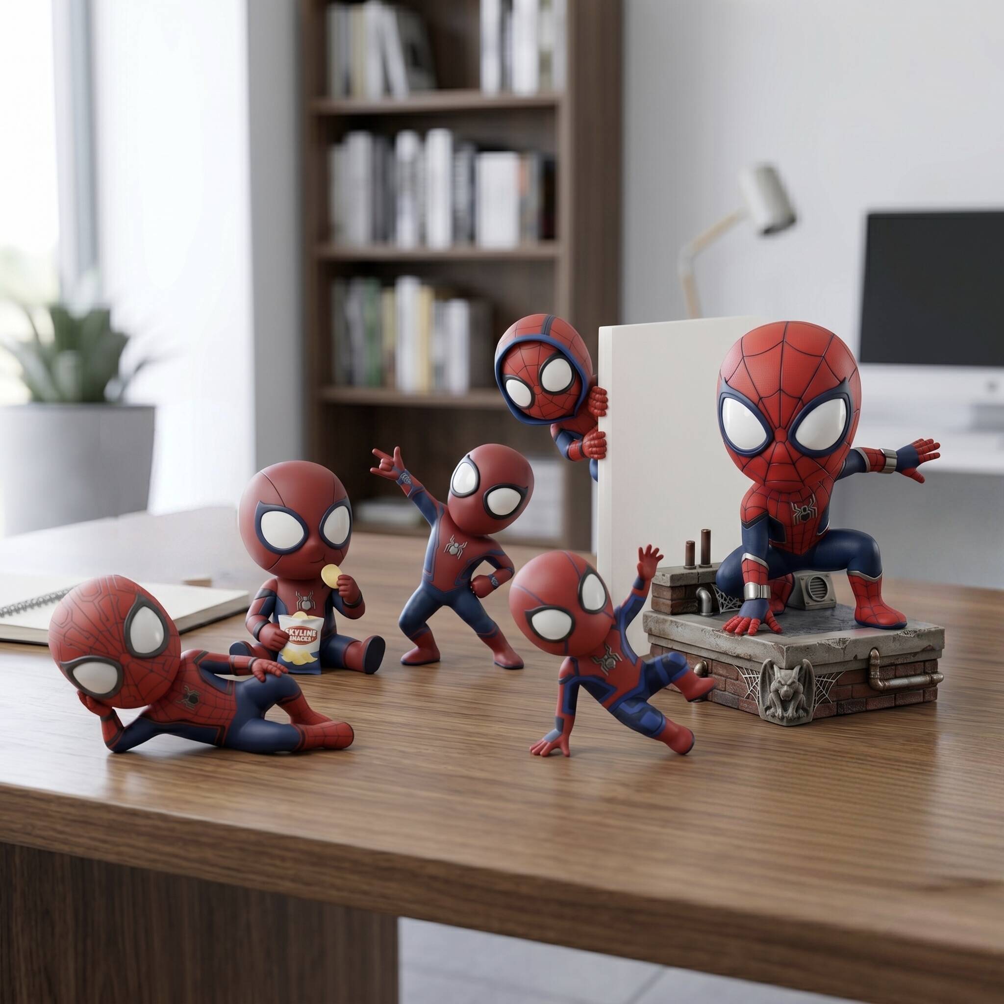 Chibi Spider-Man Daily Life Desktop Figurine Collection !🕷️🕸️