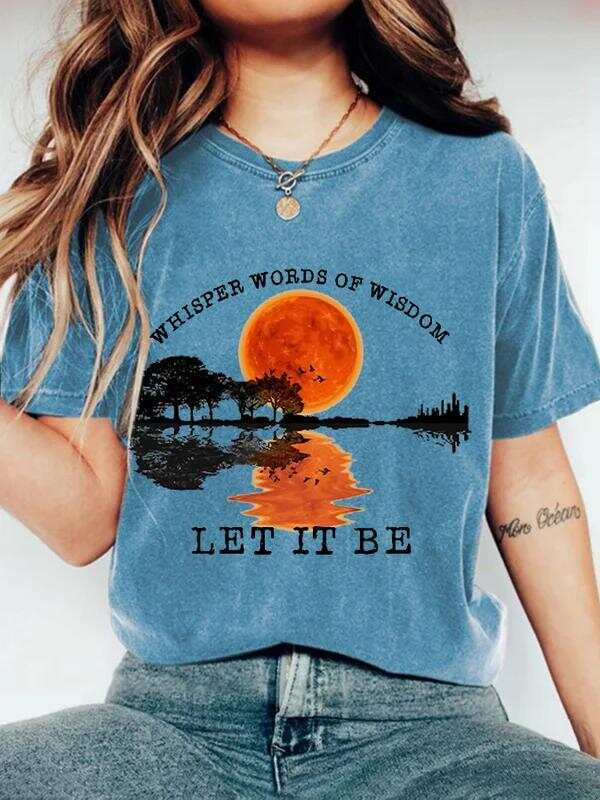 Whisper Words Of Wisdom Let It Be Art Print Casual T-shirt