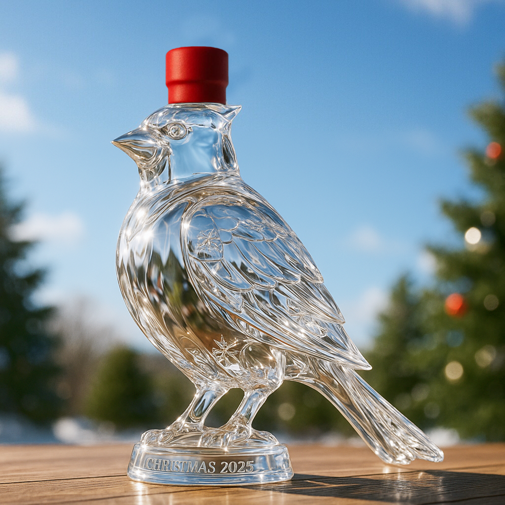 Christmas Cardinal Limited Edition Whiskey Bottle