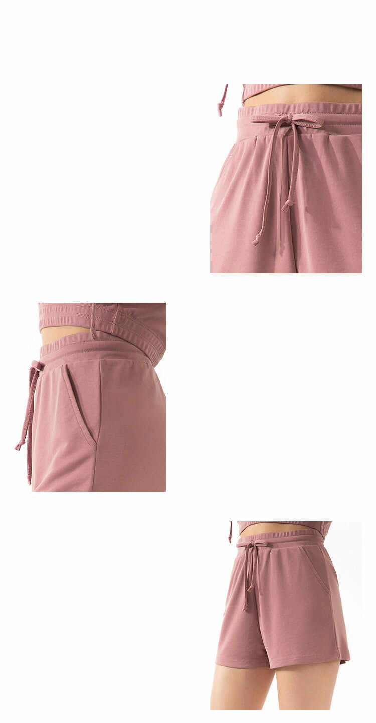 Lace Wide Loose Shorts Women HipsRunning Sports Fitness Fashion Casual Yoga Shorts
