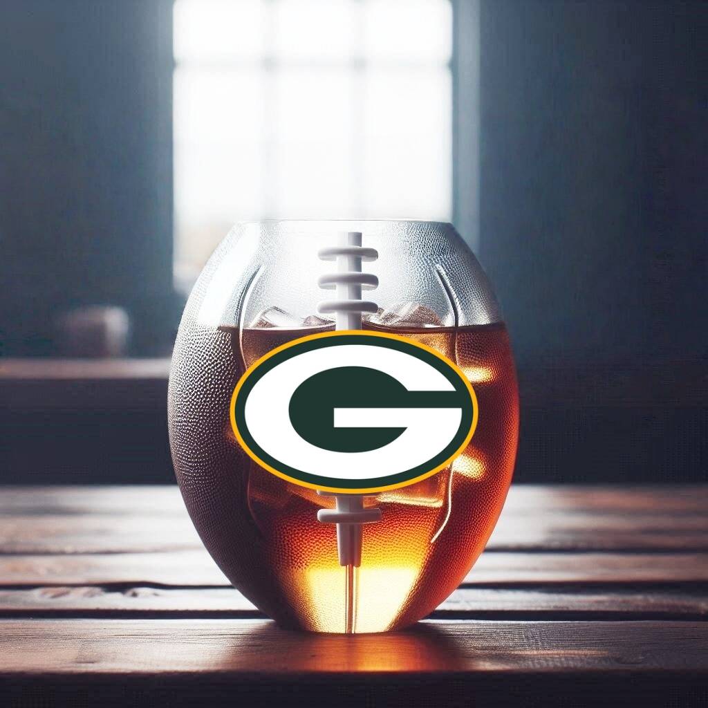 NFL Team Football Glass
