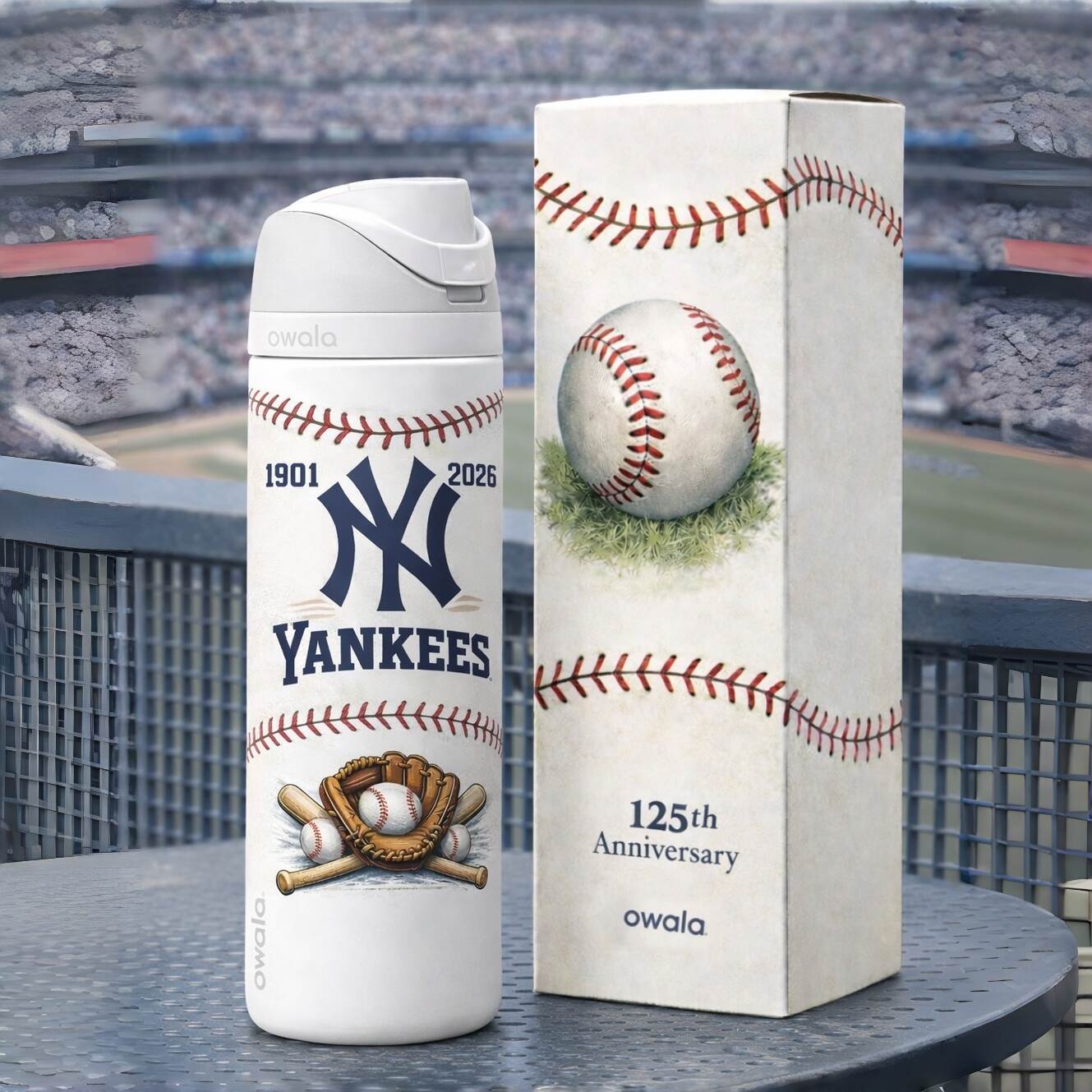 New York Yankees 125th Anniversary Commemorative Owala Tumbler