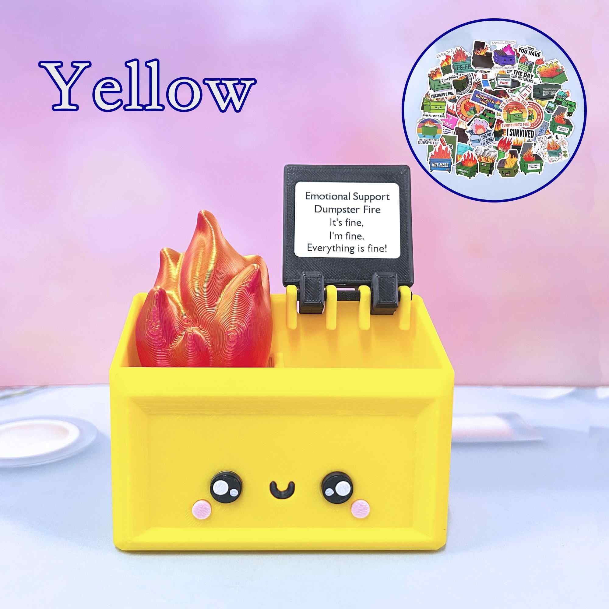 Dumpster Fire Desk Accessories Pen Holder