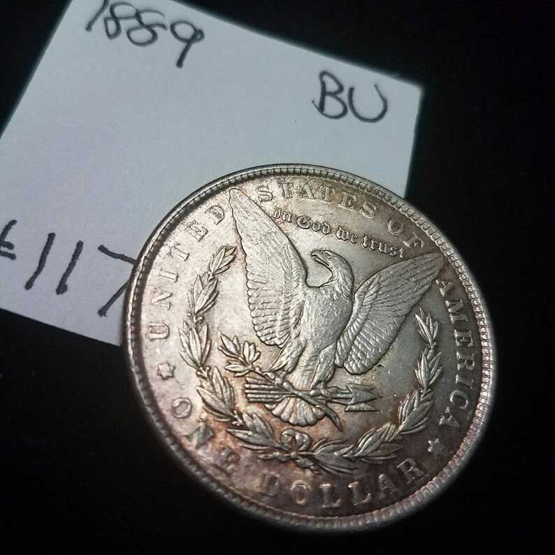 1889 Morgan Silver Dollar Brilliant Uncirculated - BU - Rainbow toned Lot#117.