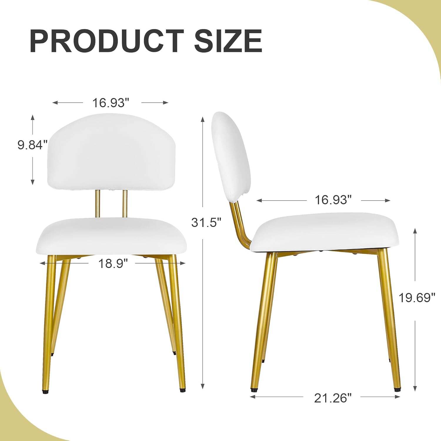 VECELO Dining Chairs Set of 2