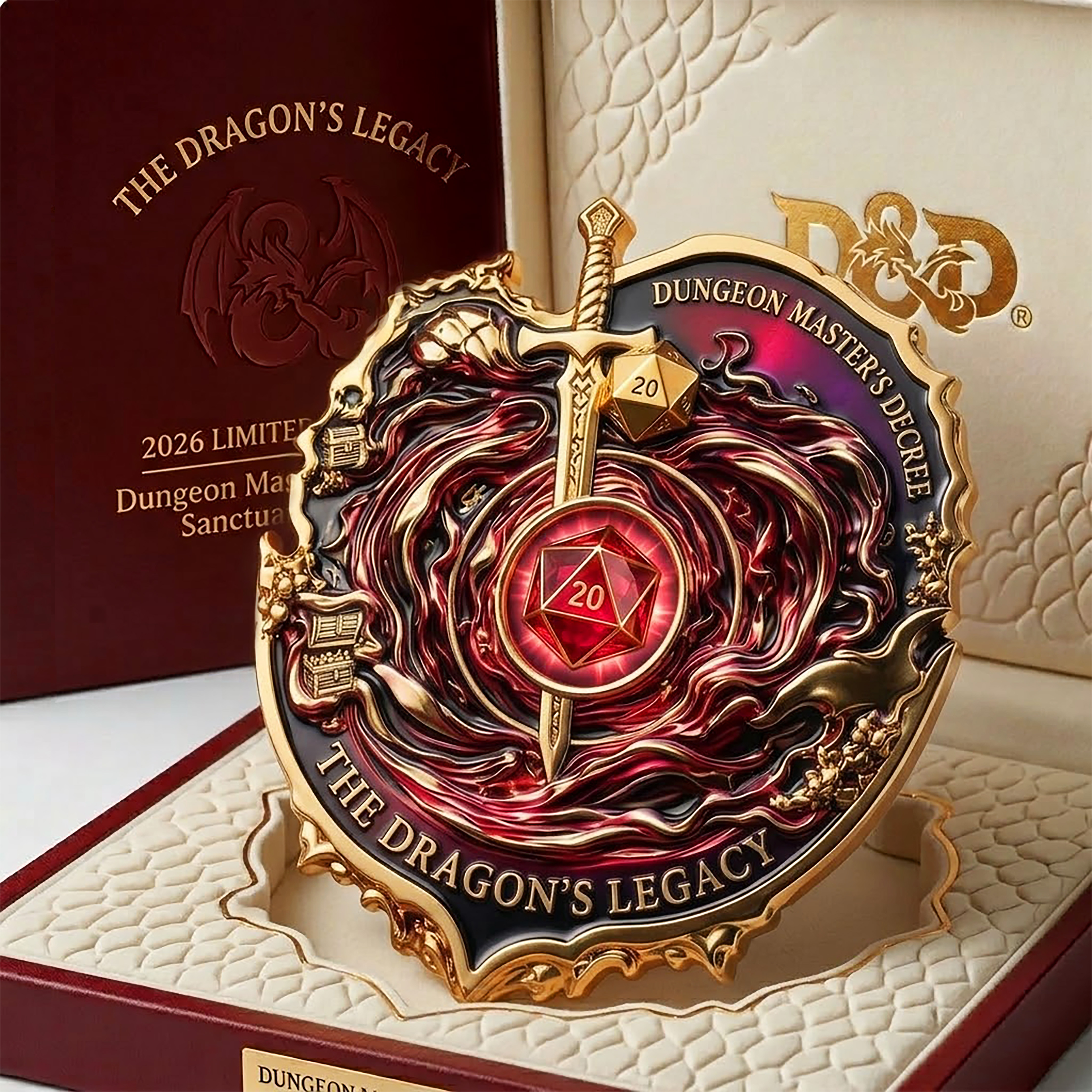 🐉 Forged in Dragonfire Legacy Badge – Natural 20 Edition 🎲