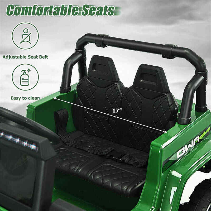12V Kids Ride-on Jeep Car Battery Powered Electric Truck with Parental Remote Control
