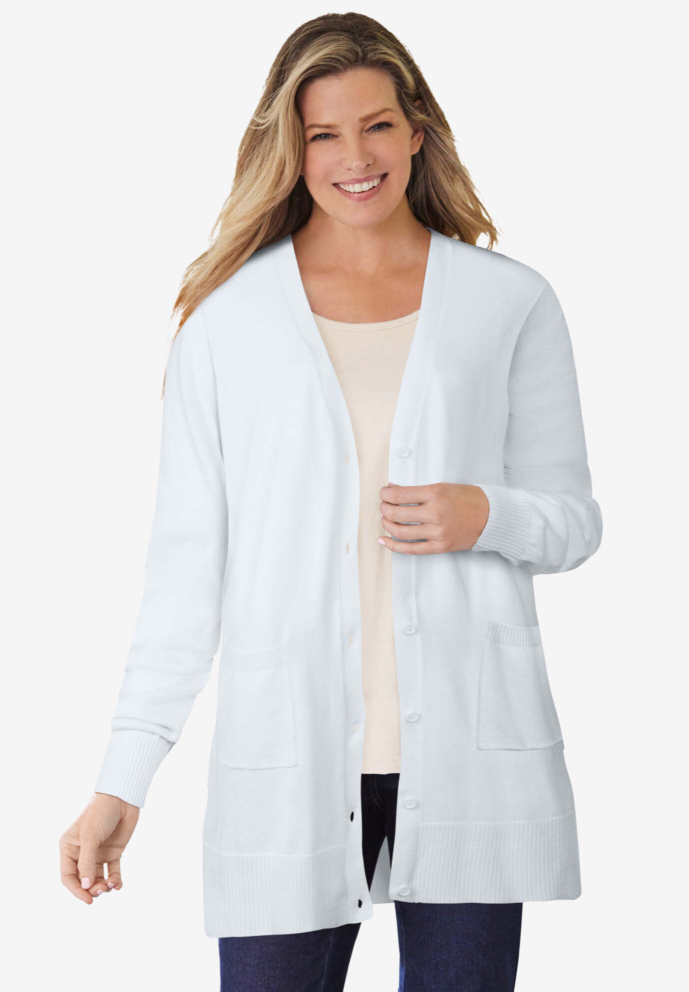 Perfect Longer-Length Cotton Cardigan