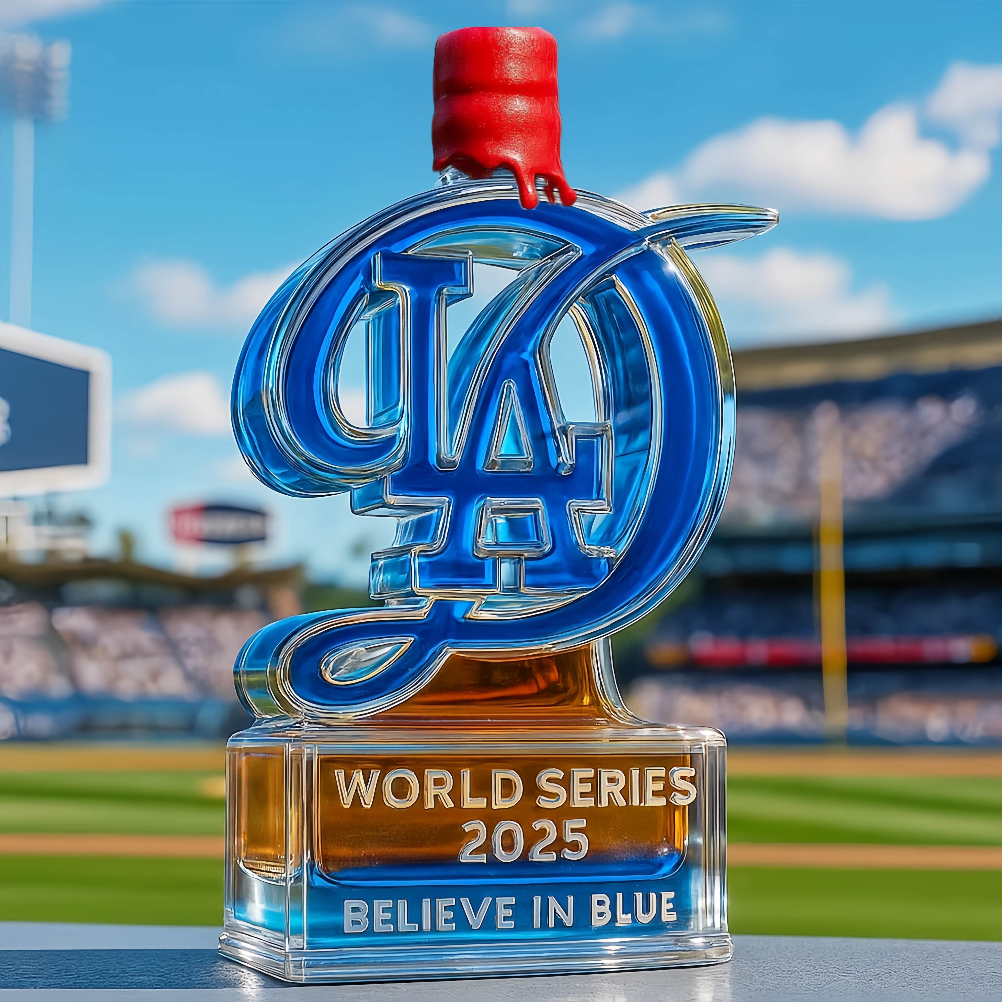 LA 2025 World Series Limited Edition Whisky Bottle