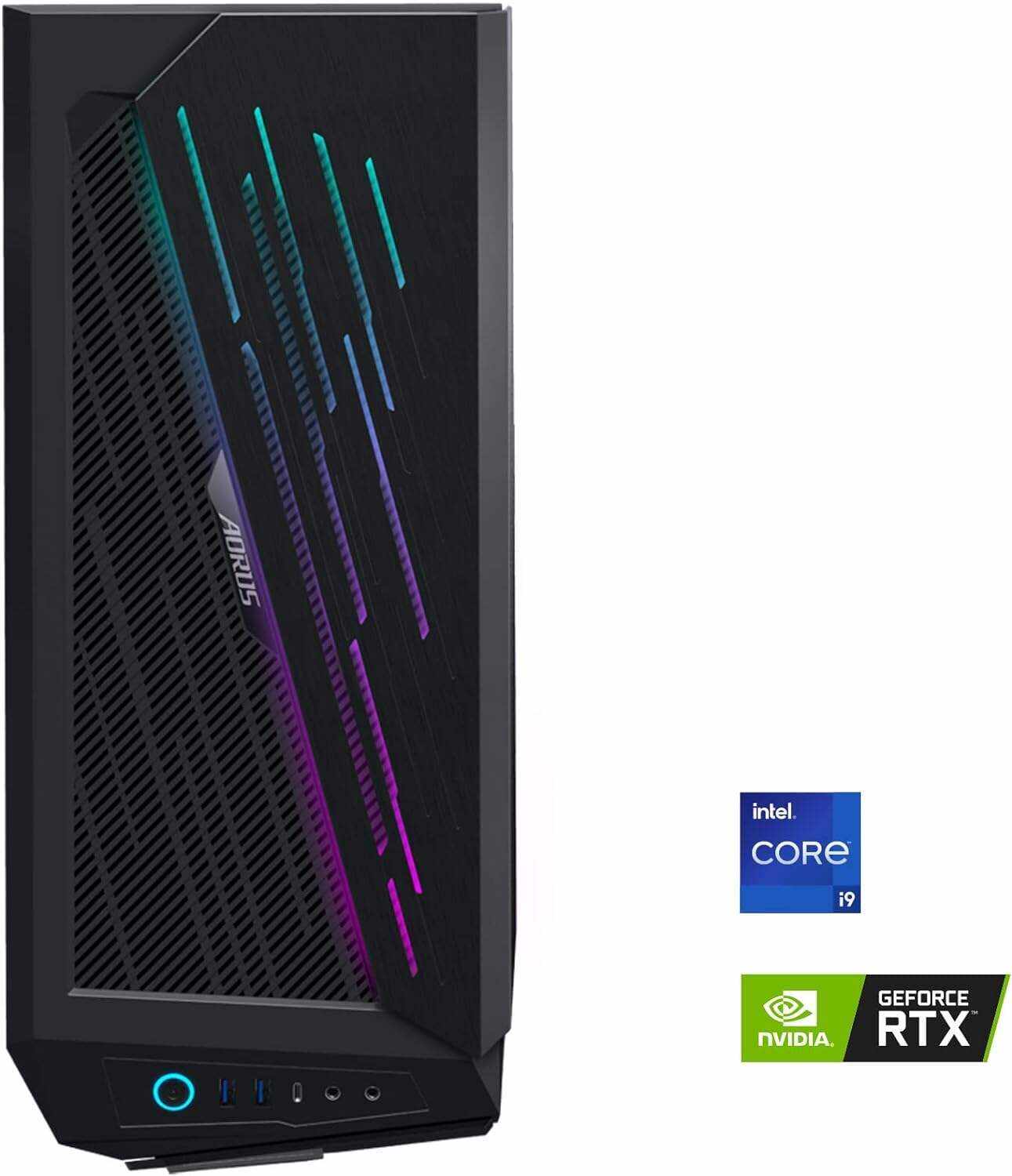 Gigabyte AORUS Model X Gaming PC Computer Desktop (Intel i9-12900K, NVIDIA GeForce RTX 3080 GDDR6X 10GB, 16GB DDR5 RAM, 2TB M.2 SSD) - AMXI9N8A-2171