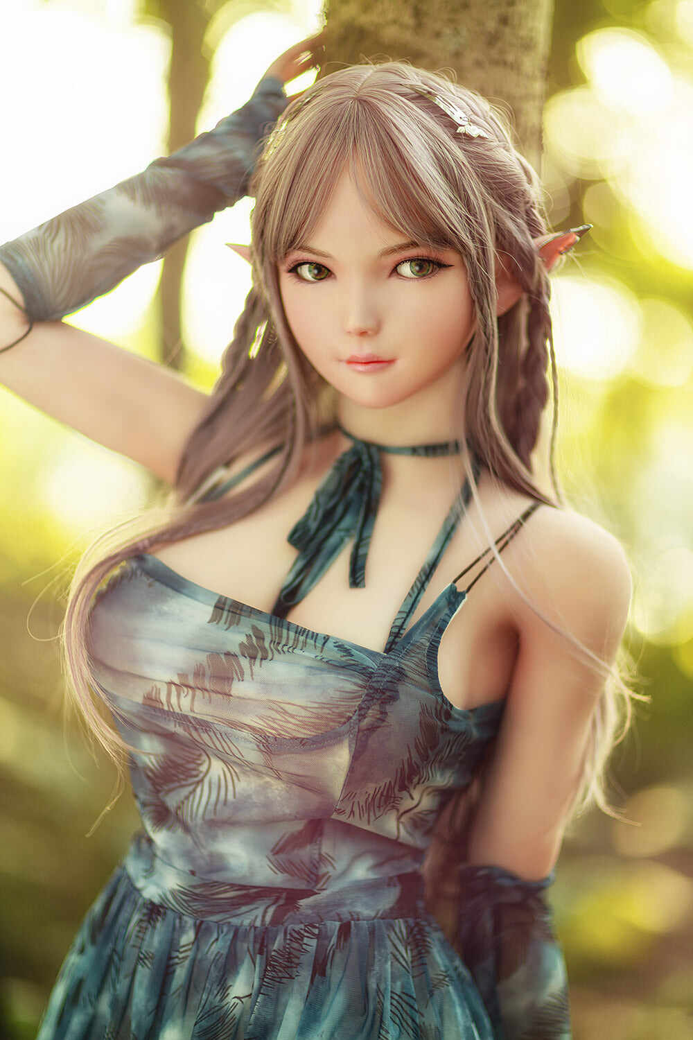 EU Stock - RIDMII Aggie Unique Design 5ft34/ 163cm Silicone Head ELF Hentai Blonde Realistic Sex Doll