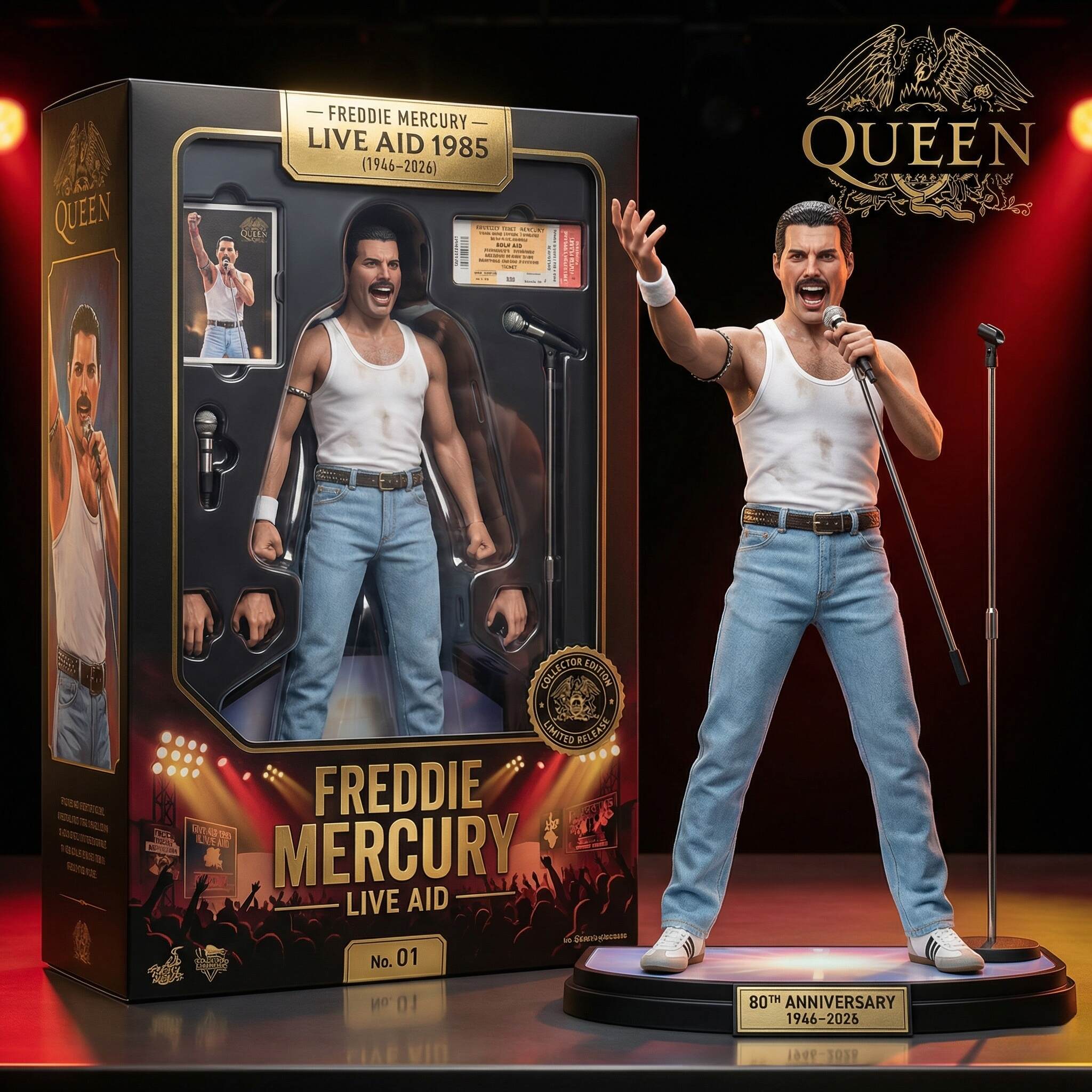 Freddie Mercury 80th Anniversary 1/6 Scale Premium Collector’s Edition Figure