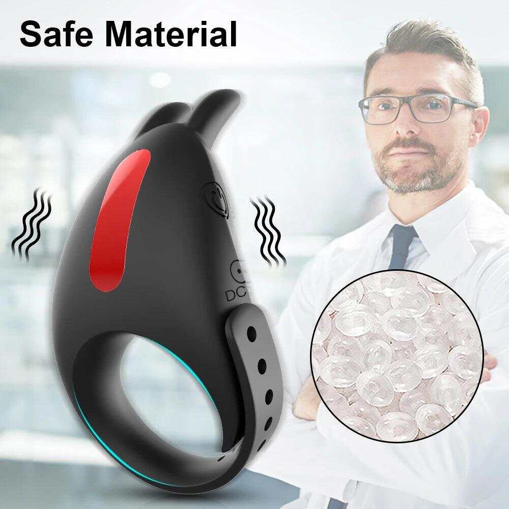 Adjustable Vibrating Cock Ring with Remote Control – Ejaculation Delay & Clitoris Stimulation