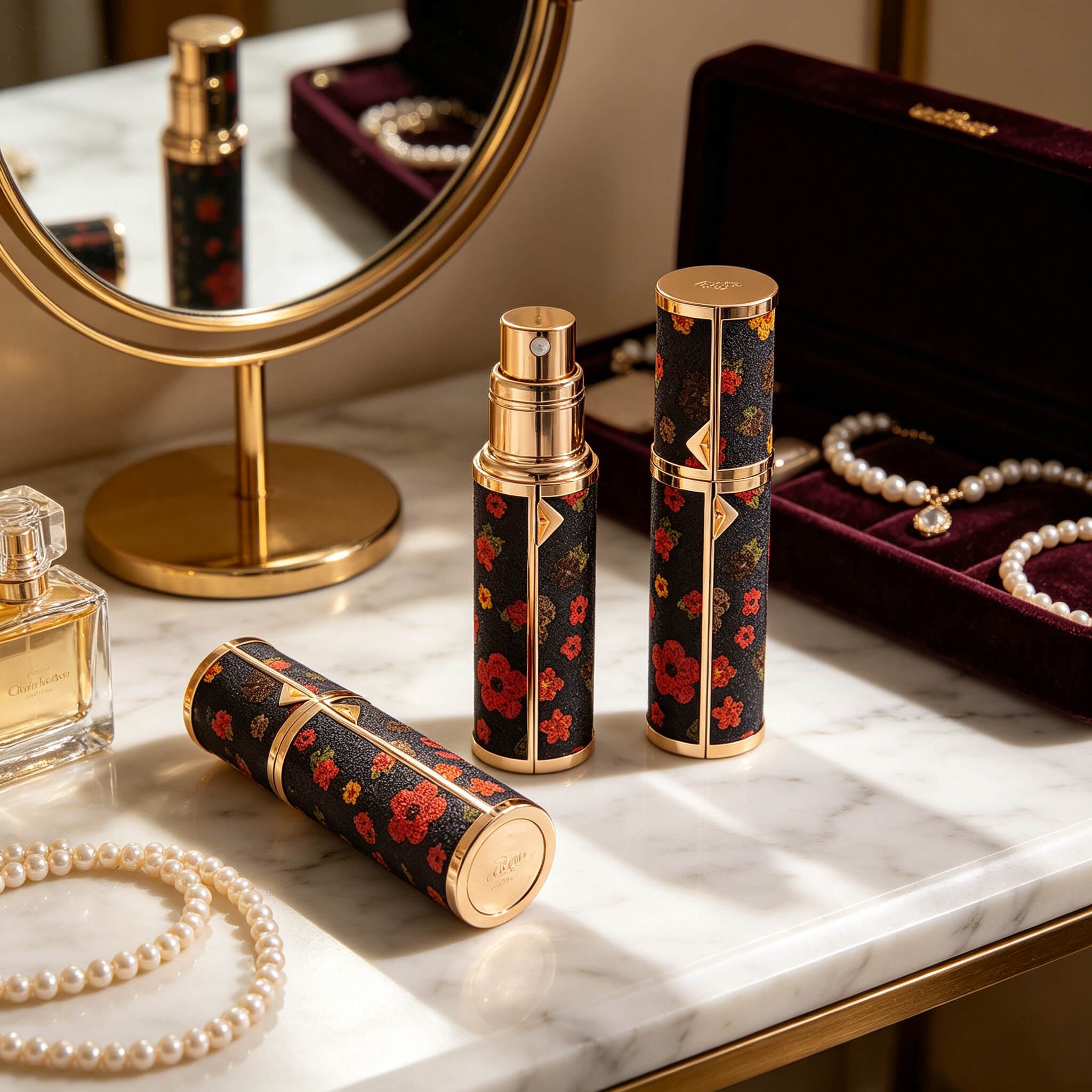 Retro portable perfume bottle for high-end individualized spray perfume