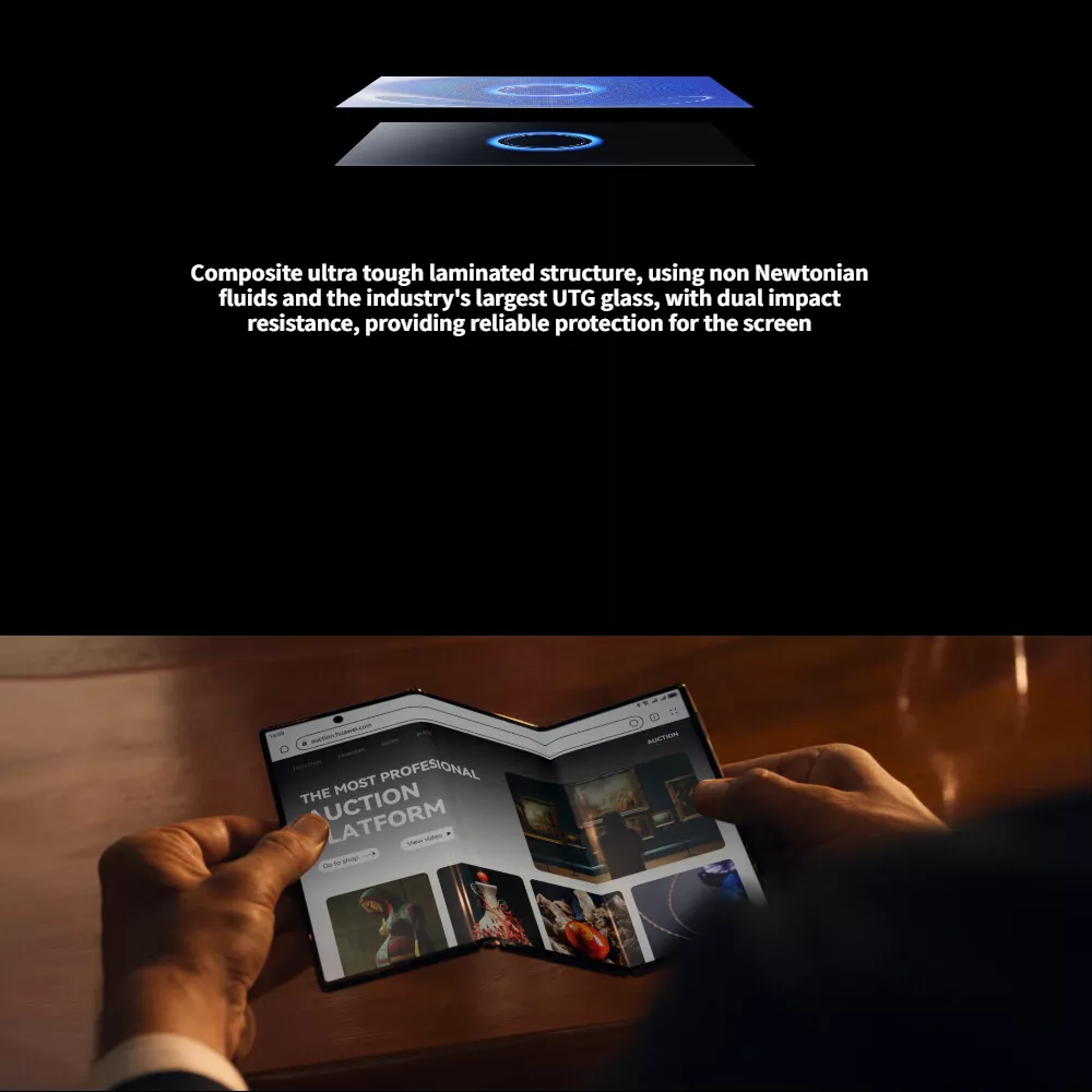 With the world’s first 3-fold smartphone! Tri-fold Screen Smartphone 16GB+1TB Quad Camera Bluetooth  5.2