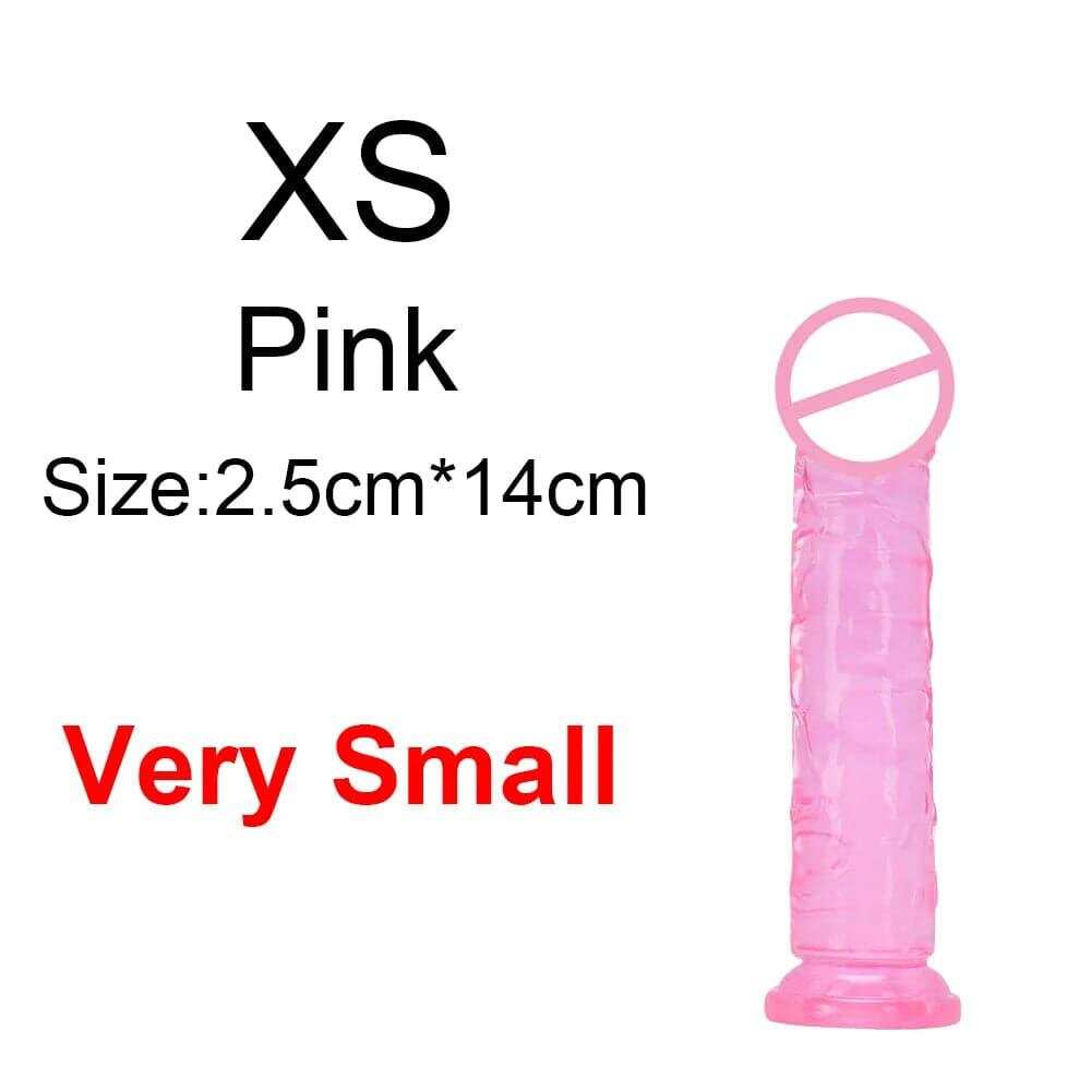 Transparent Jelly Dildo – Large Suction Cup Dildo in 5 Colors for Anal & Vaginal Play