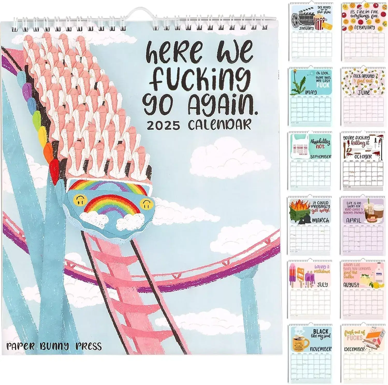 Here We Go Again 2025 Calendar-Gag Gifts for Friends