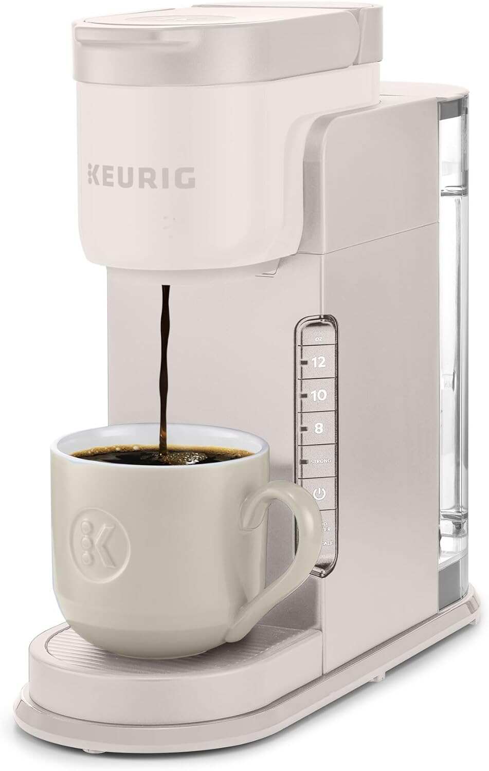K-Express Single Serve K-Cup Pod Coffee Maker, 3 Brew Sizes, Strong Button Feature, 42oz Removable Reservoir, Evergreen