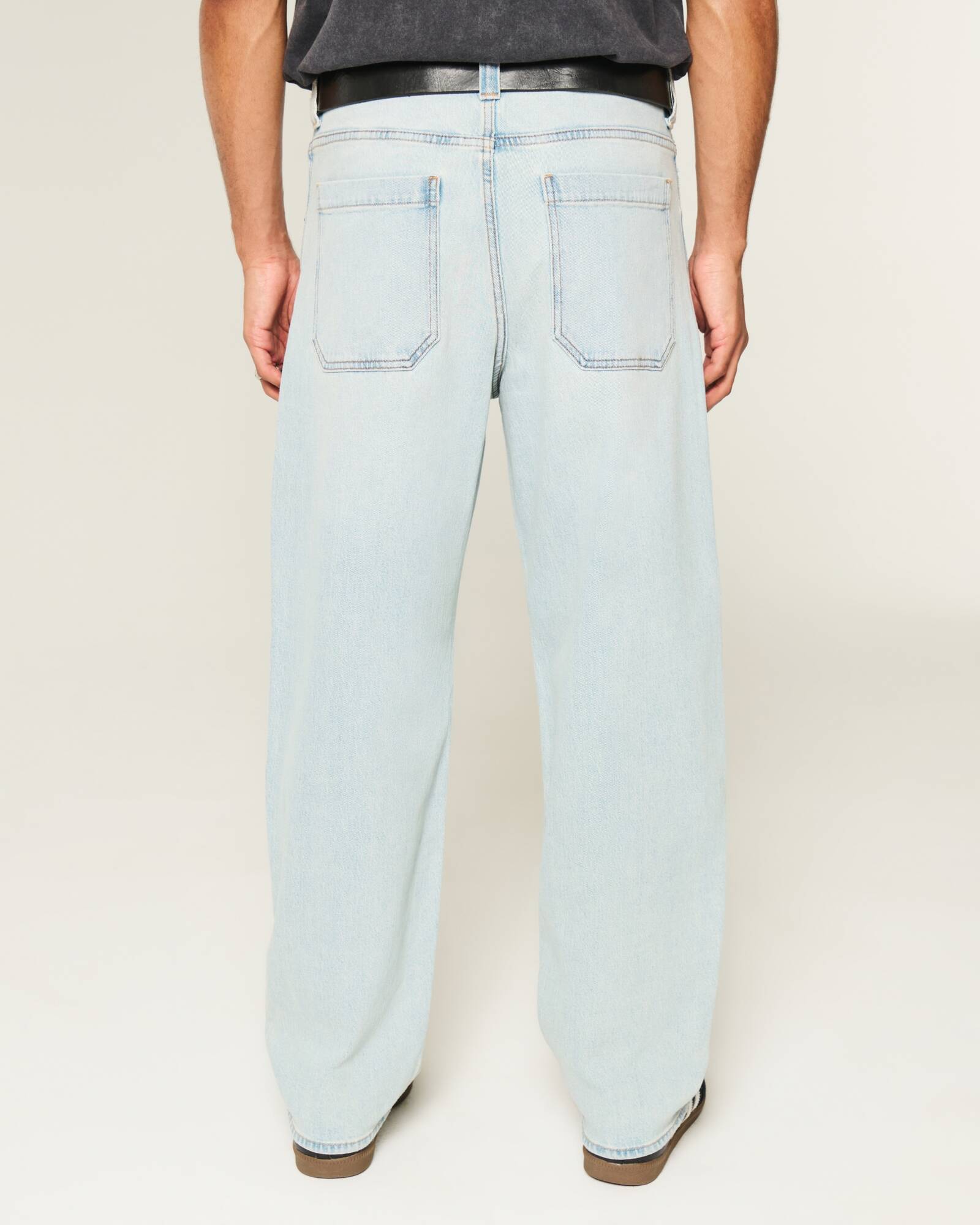 Medium Wash Skater Baggy Jeans