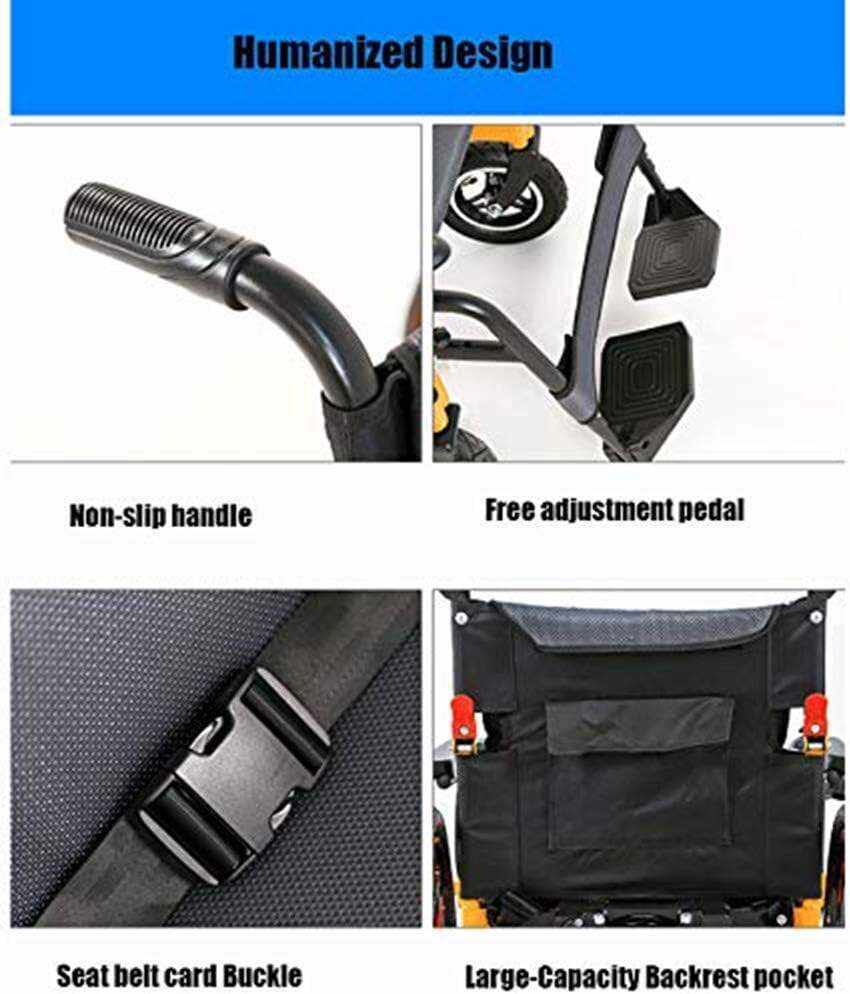 Wheelchairs Walking Aaid Electric Portable Folding Wheelchair Foldable Power Compact Mobility Aid Wheel Chair Lightweight Portable Medical Scooter