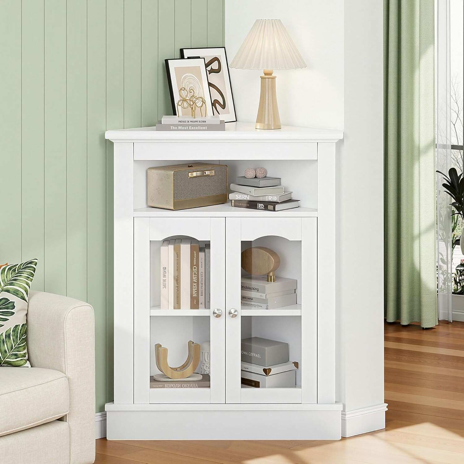 VECELO Corner Bathroom Cabinet