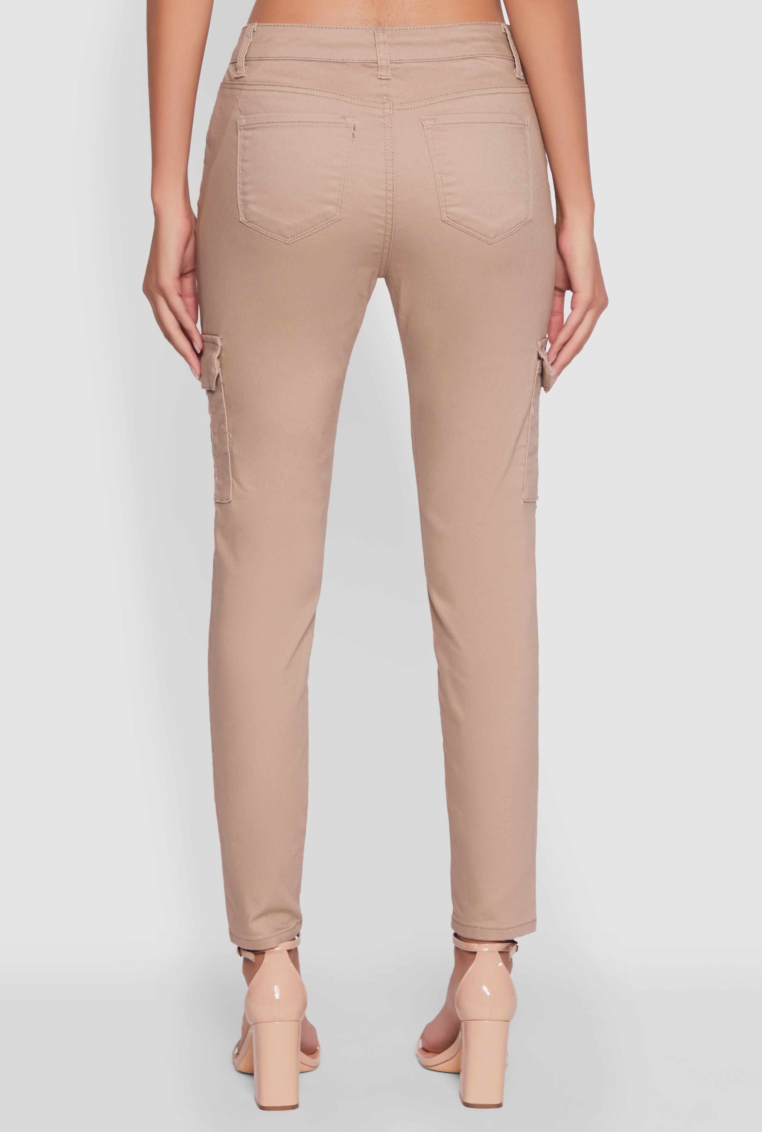 WAX Solid Twill Skinny Cargo Pants