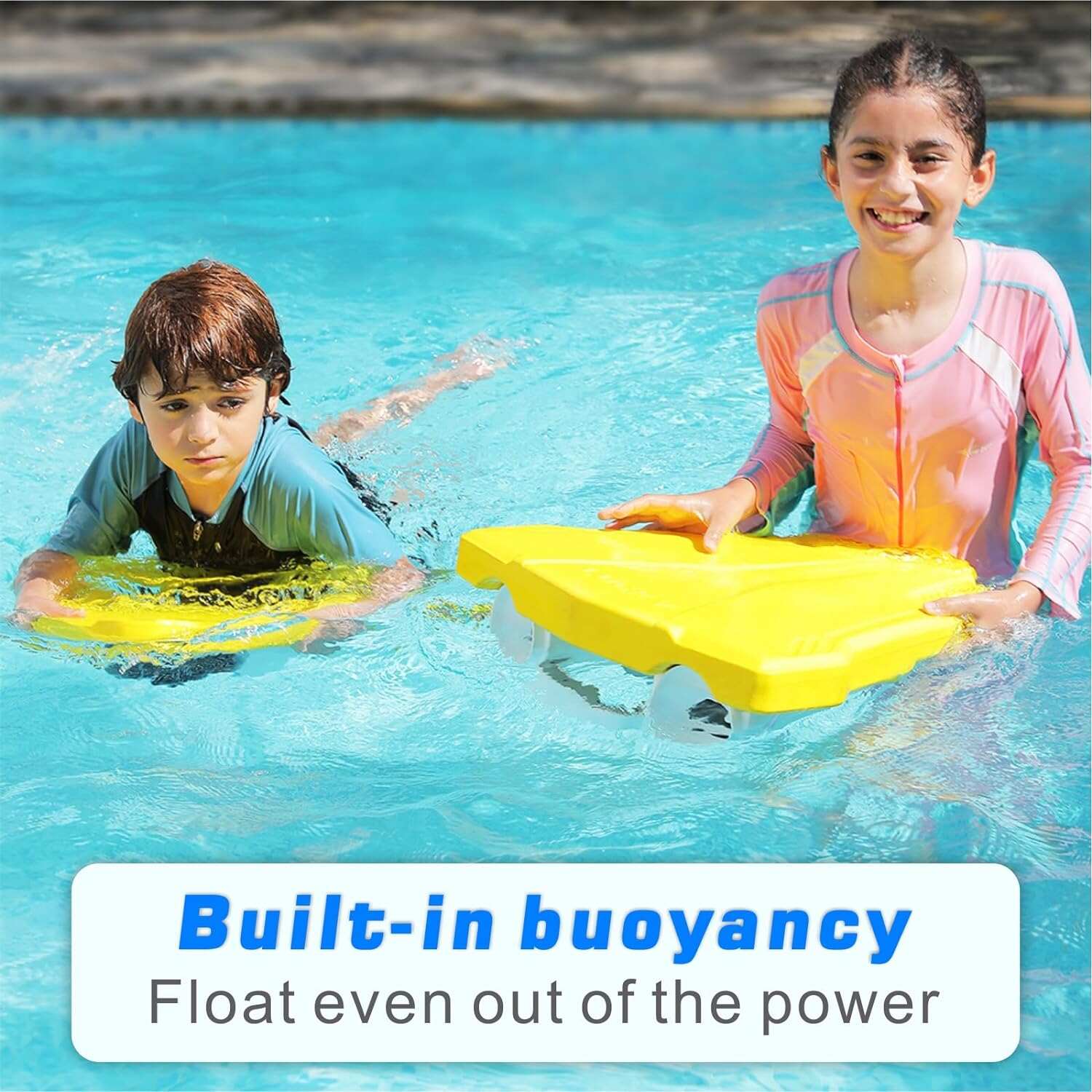 Electric Swimming Kickboard Scooter, Dual Motor Swimming Scooter,Maximum Speed 1M/s,45 Minutes,Summer Swimming Pool Toys, Idea Gifts for Kids.