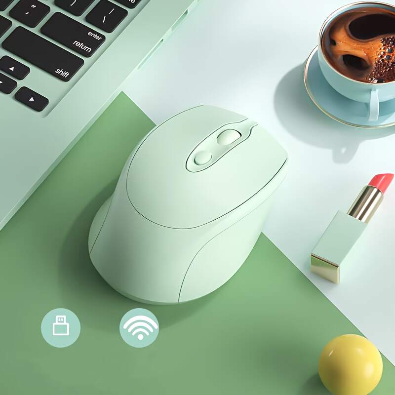 [Wireless Mouse] Rechargeable Ergonomic Wireless Mouse (BT & 2.4G) | Computer Cordless Mouse with USB Receiver for PC Mac Laptop