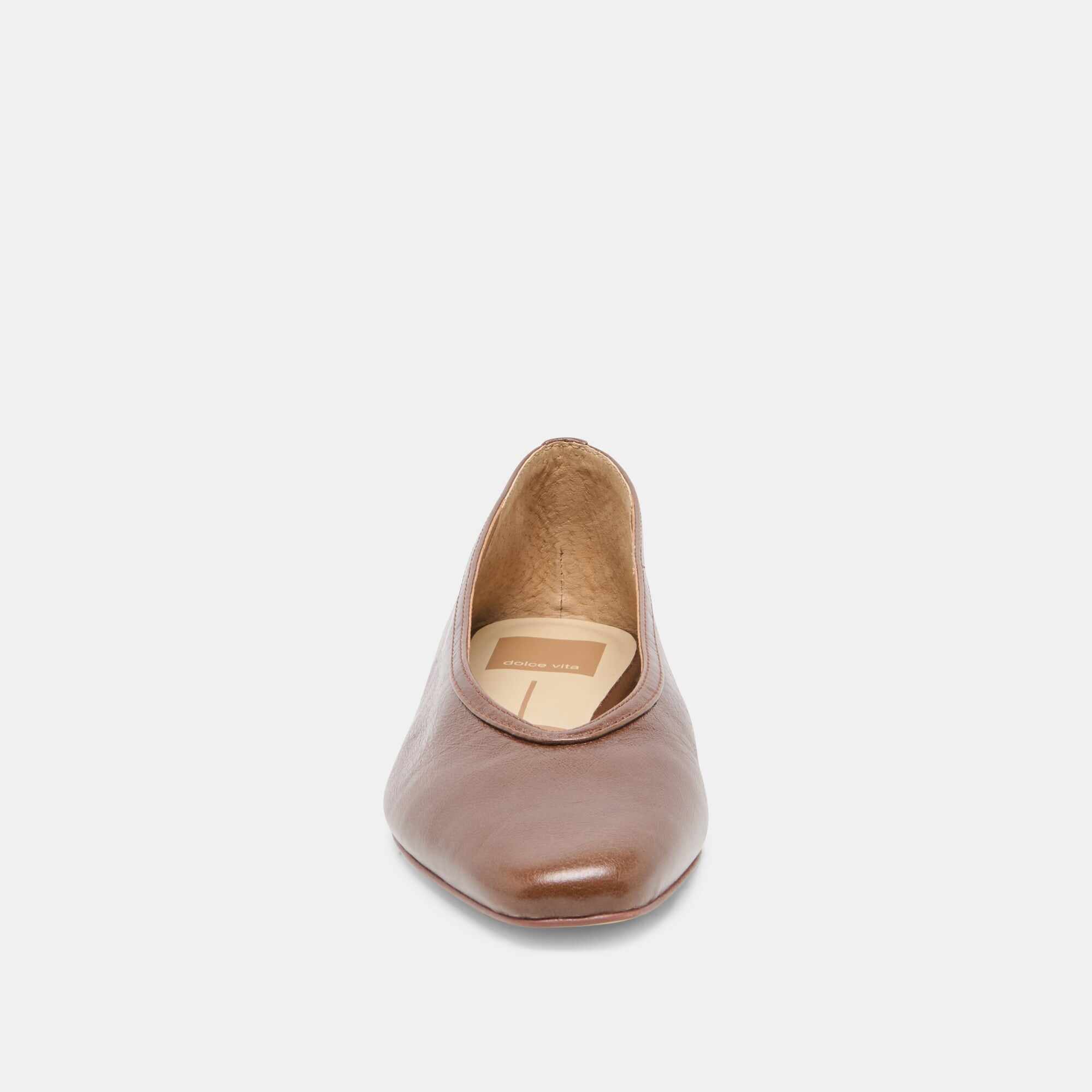 CARET BALLET FLATS RUSSET LEATHER