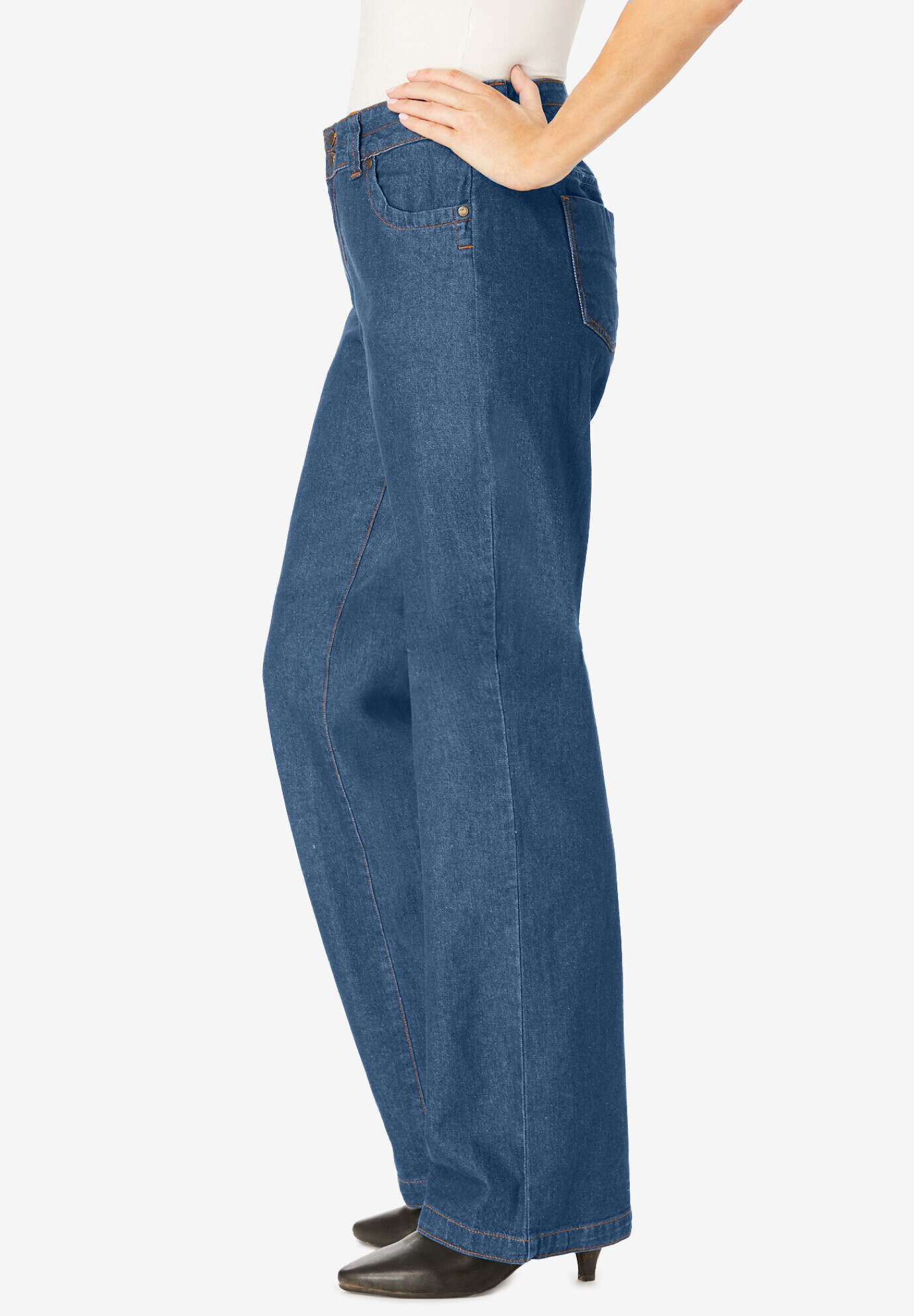 Perfect Cotton Wide-Leg Jean