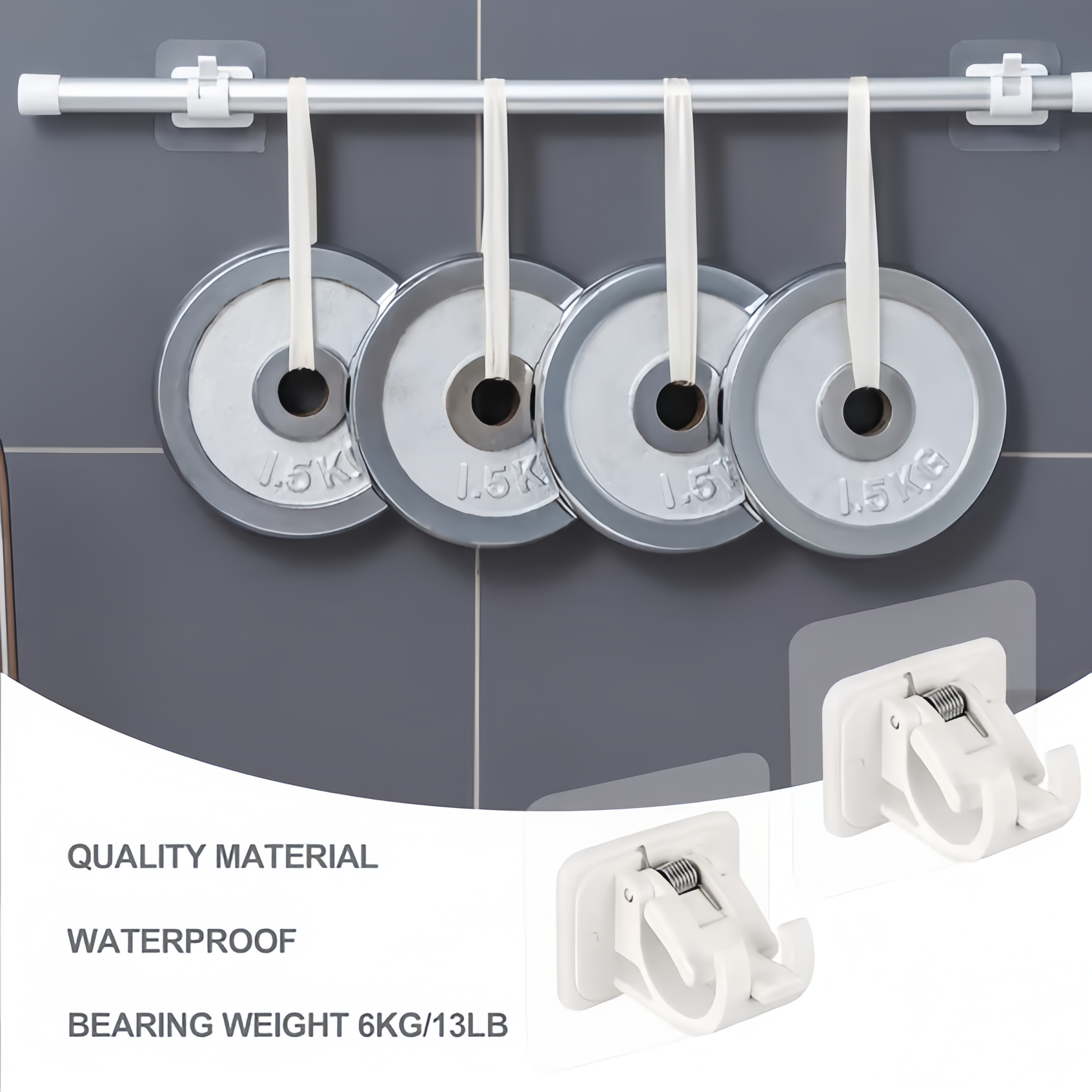 No-Drill Curtain Rod Brackets